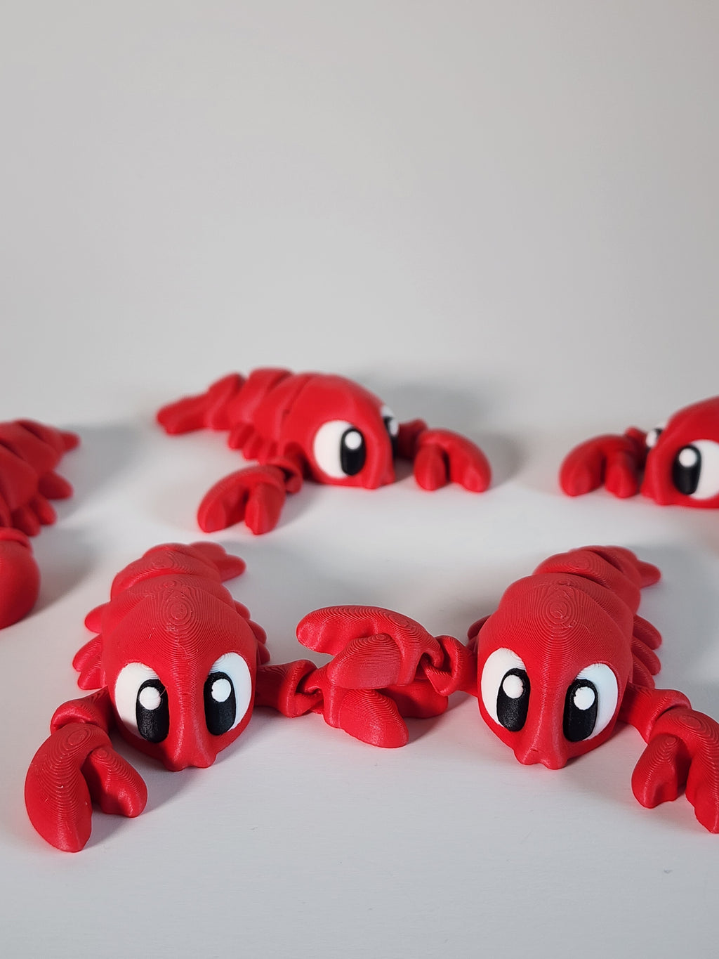 3D Printed Red Lobster Fidget Toy: Articulated Desk Pet