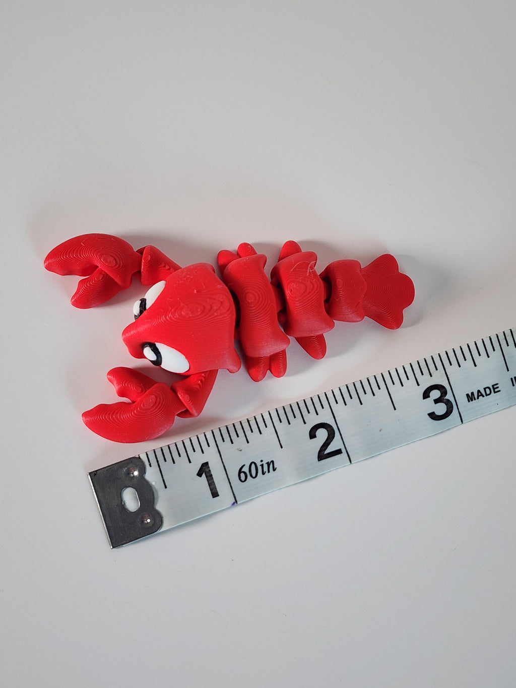 3D Printed Red Lobster Fidget Toy: Articulated Desk Pet
