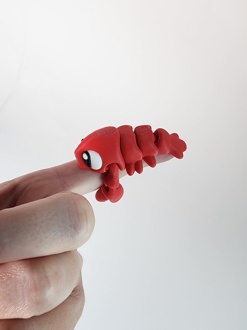 3D Printed Red Lobster Fidget Toy: Articulated Desk Pet