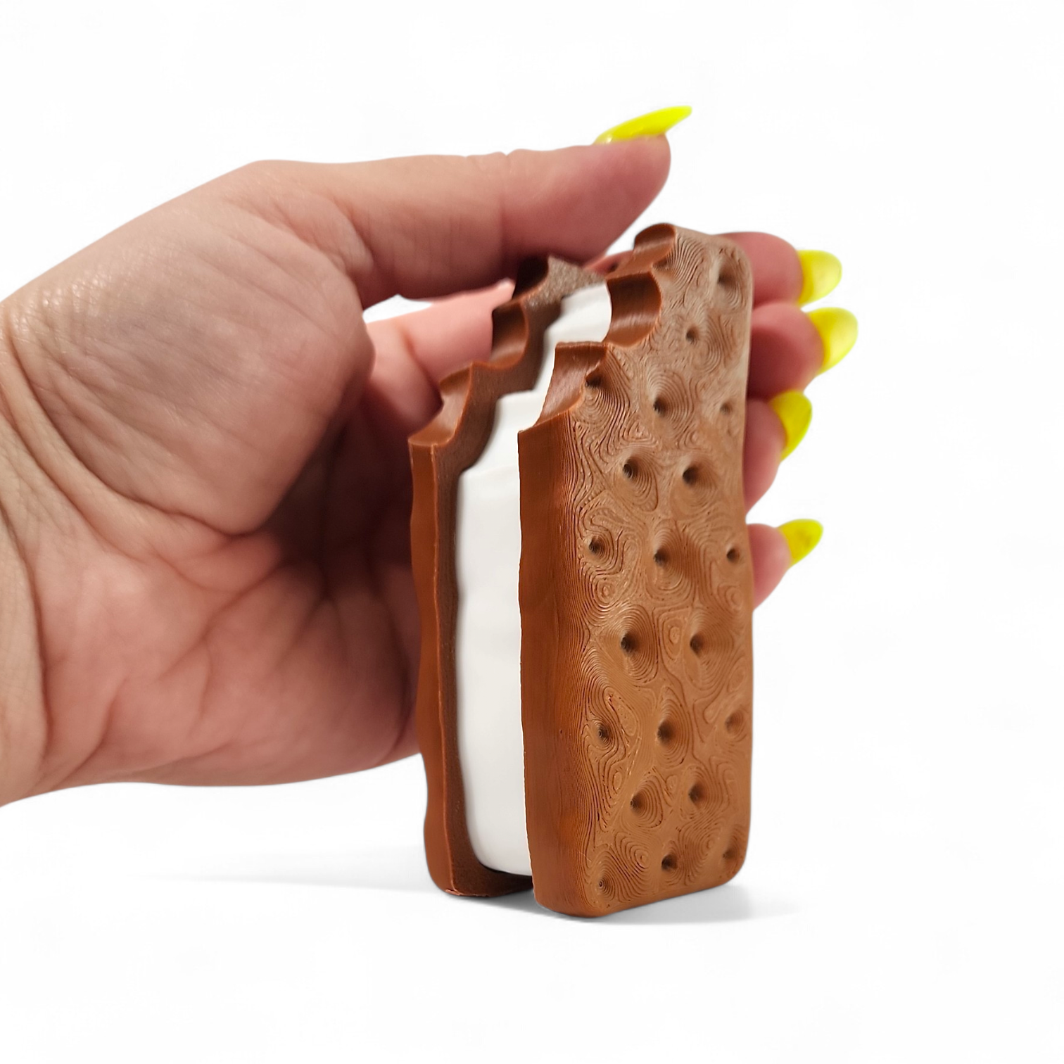 Ice Cream Sandwich Clicker Keychain | Cute Fidget Toy | Sensory Clicker | Kawaii Dessert Toy | Stress Relief Keychain