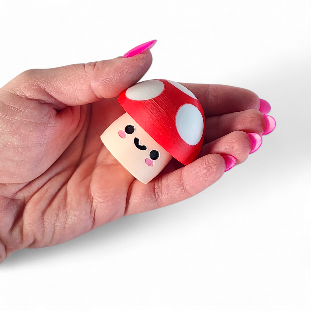 Cute Mushroom Clicker Fidget Toy | Mini Desk Sensory Toy | Kawaii Mushroom Decor | Stress Relief Clicker | Neurodivergent Friendly Gift