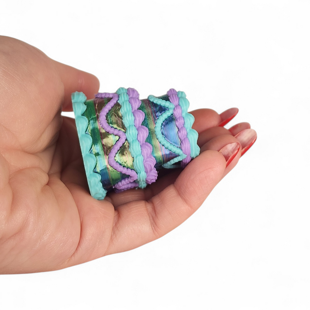Mystic Cake Clicker Fidget Toy – Shimmer Mermaid Sensory Clicker, Anxiety Relief, Neurodivergent-Friendly Desk Toy
