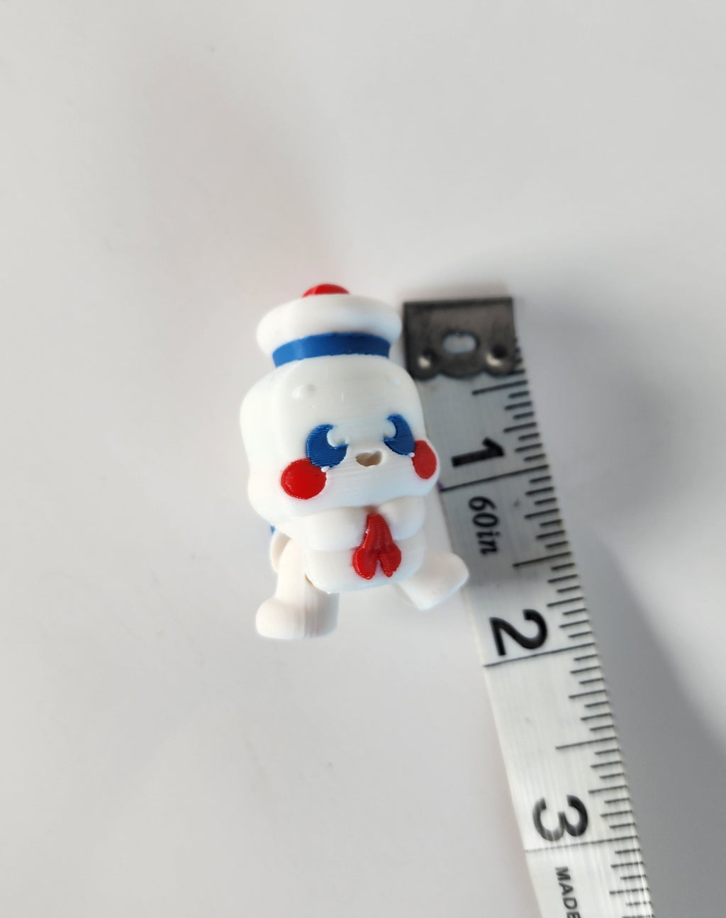 Mini Marshmallow Man Fidget Toy – 3D Printed Ghostbusters-Inspired Collectible | Halloween Vintage Kawaii Figure