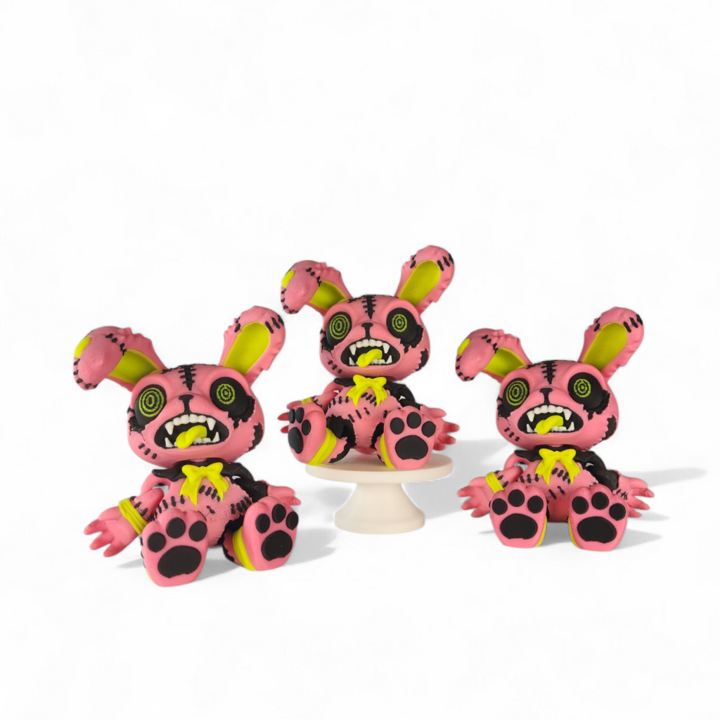 Zombunny Fidget Toy – Toxic Taffy - Articulated Bunny, Cute Creepy Desk Toy, Sensory Figure, Neurodivergent-Friendly, Halloween Collectible