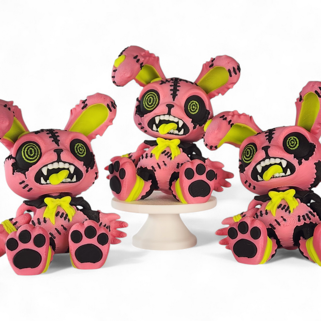 Zombunny Fidget Toy – Toxic Taffy - Articulated Bunny, Cute Creepy Desk Toy, Sensory Figure, Neurodivergent-Friendly, Halloween Collectible