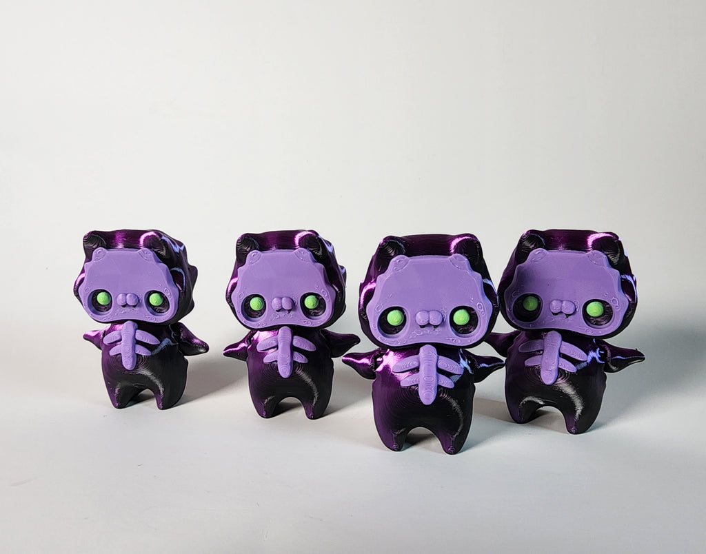 3D Printed Skeleton Pixie Fidget Toy: Gothic Halloween Decor