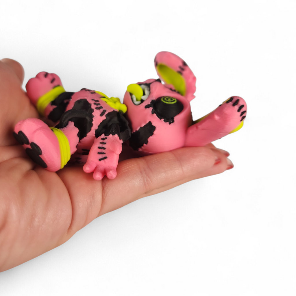 Zombunny Fidget Toy – Toxic Taffy - Articulated Bunny, Cute Creepy Desk Toy, Sensory Figure, Neurodivergent-Friendly, Halloween Collectible