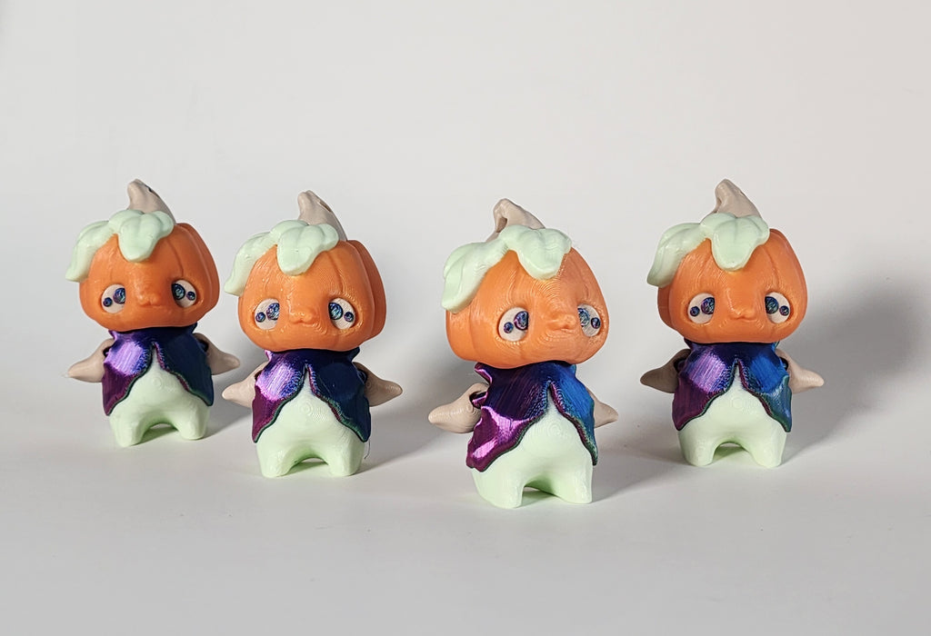 Pumpkin Pixie Fidget Keychain: Kawaii Halloween Sensory Toy