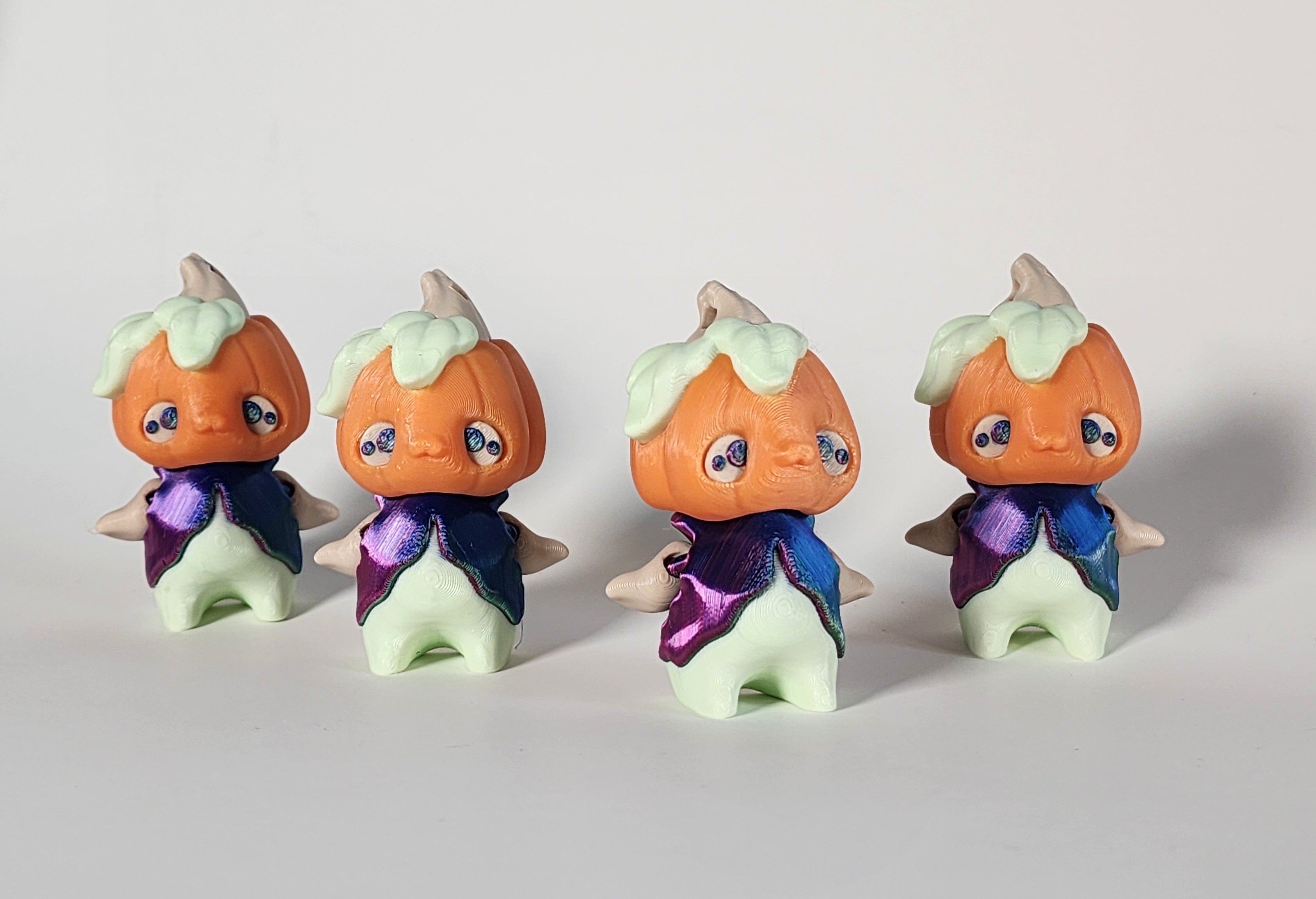 Pumpkin Pixie Fidget Keychain: Kawaii Halloween Sensory Toy