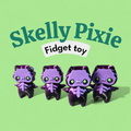 3D Printed Skeleton Pixie Fidget Toy: Gothic Halloween Decor