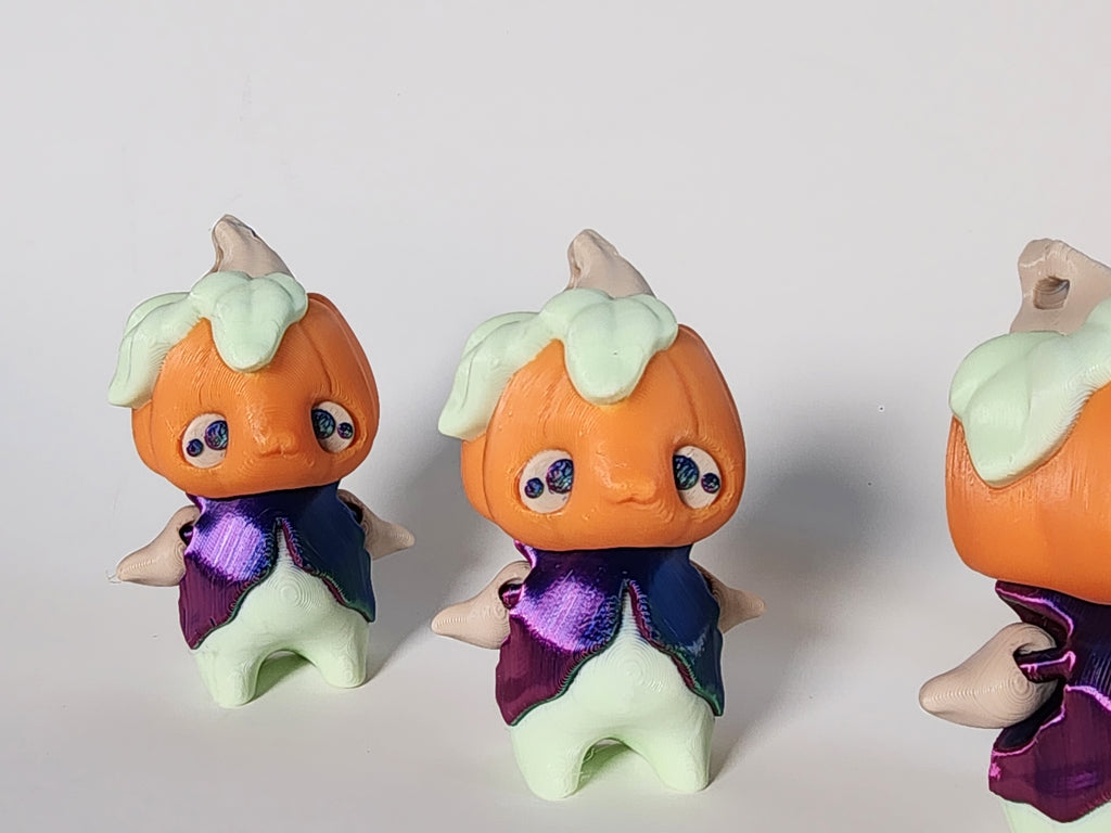 Pumpkin Pixie Fidget Keychain: Kawaii Halloween Sensory Toy