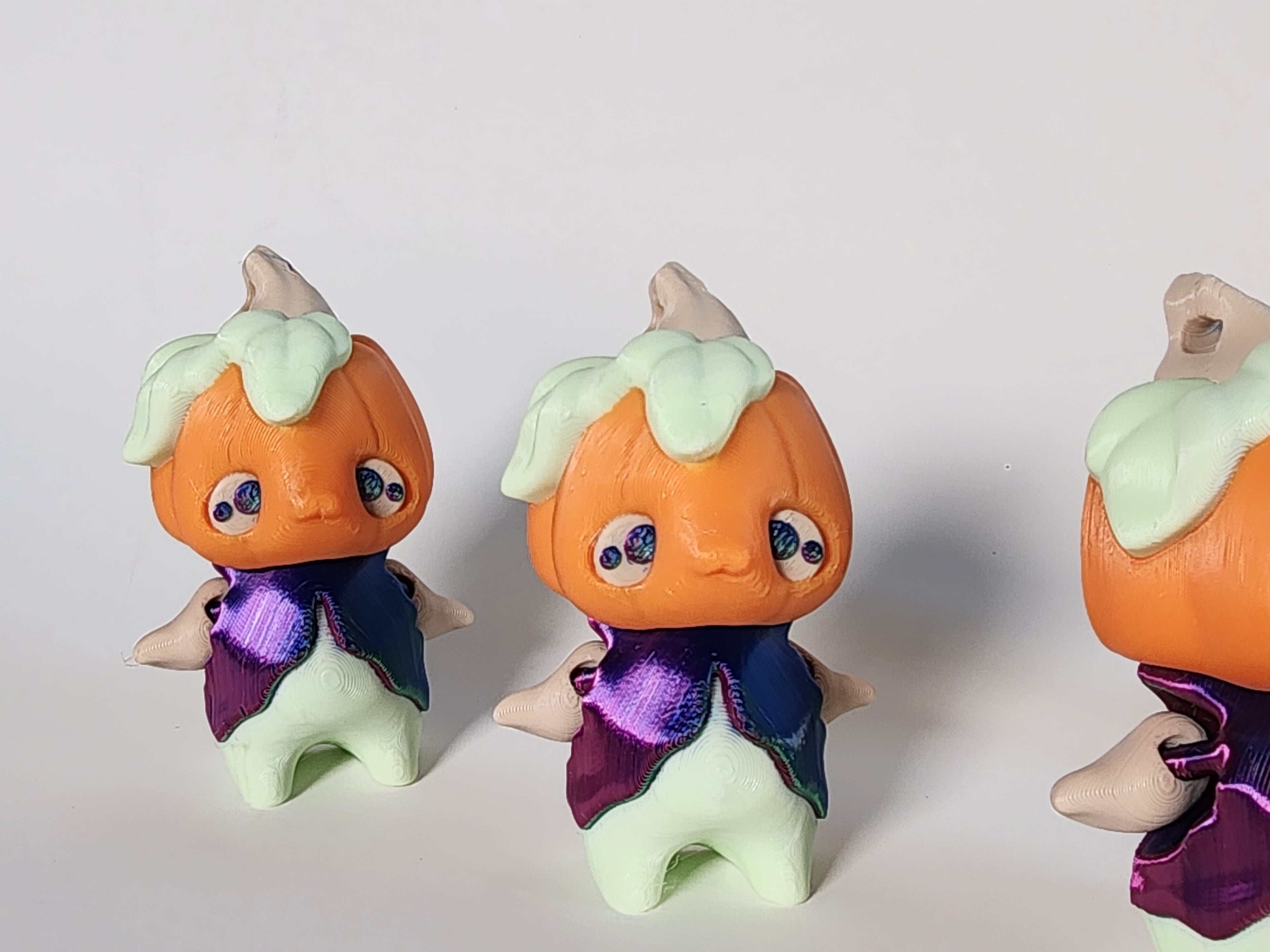 Pumpkin Pixie Fidget Keychain: Kawaii Halloween Sensory Toy