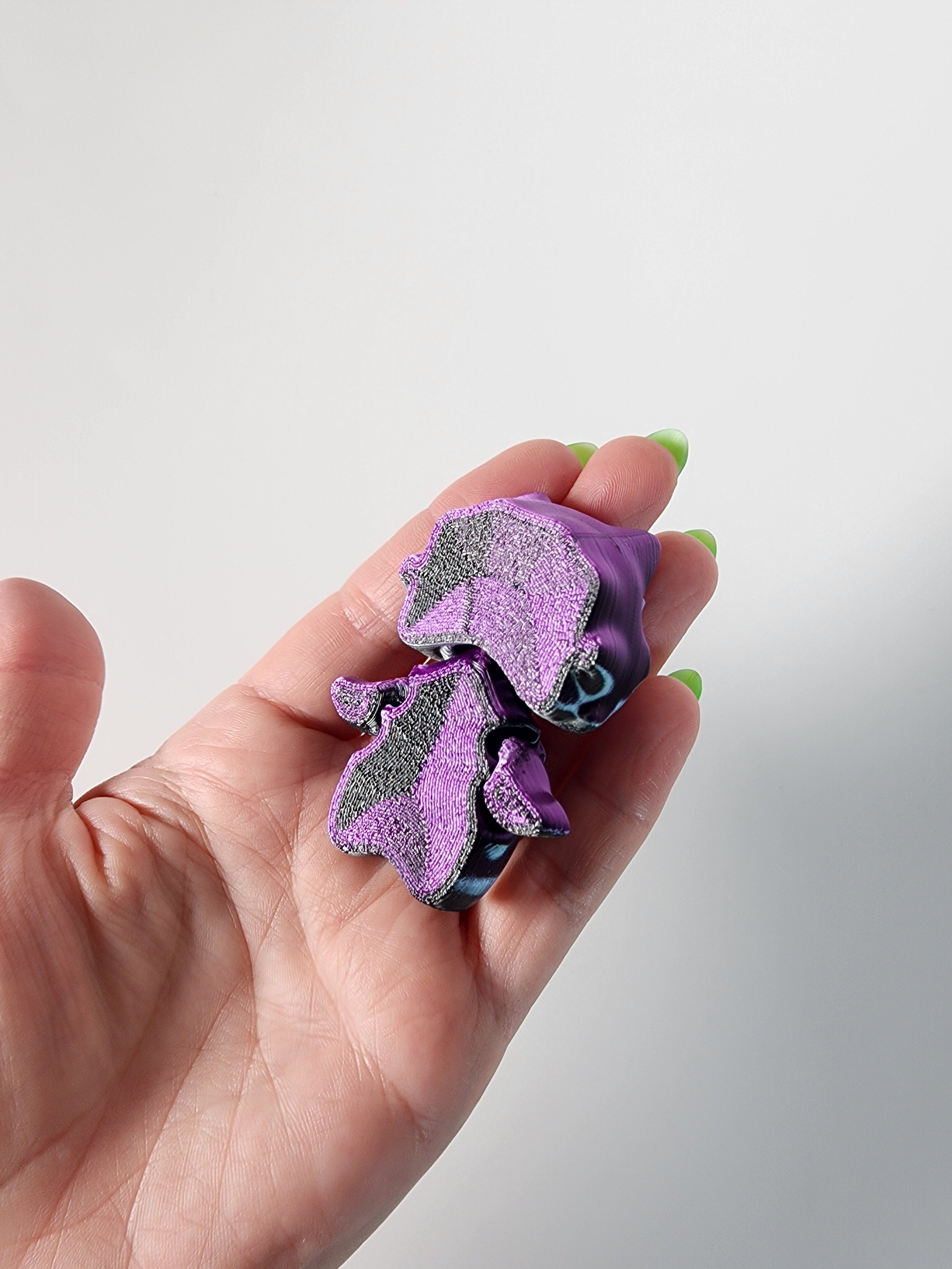 3D Printed Skeleton Pixie Fidget Toy: Gothic Halloween Decor
