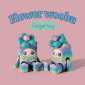 Flower Woobu Fidget Toy: 3D Printed Pastel Desk Companion
