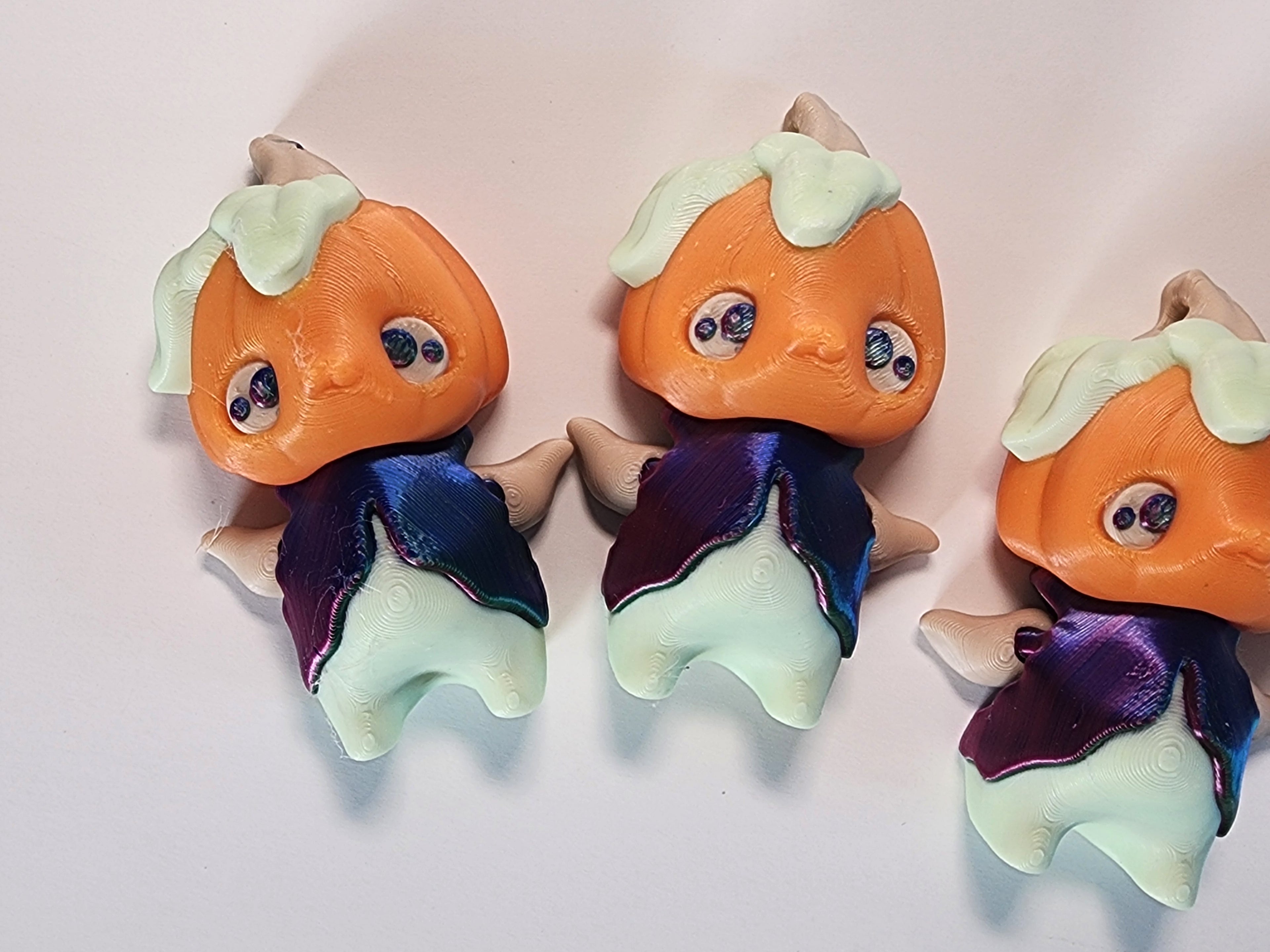 Pumpkin Pixie Fidget Keychain: Kawaii Halloween Sensory Toy