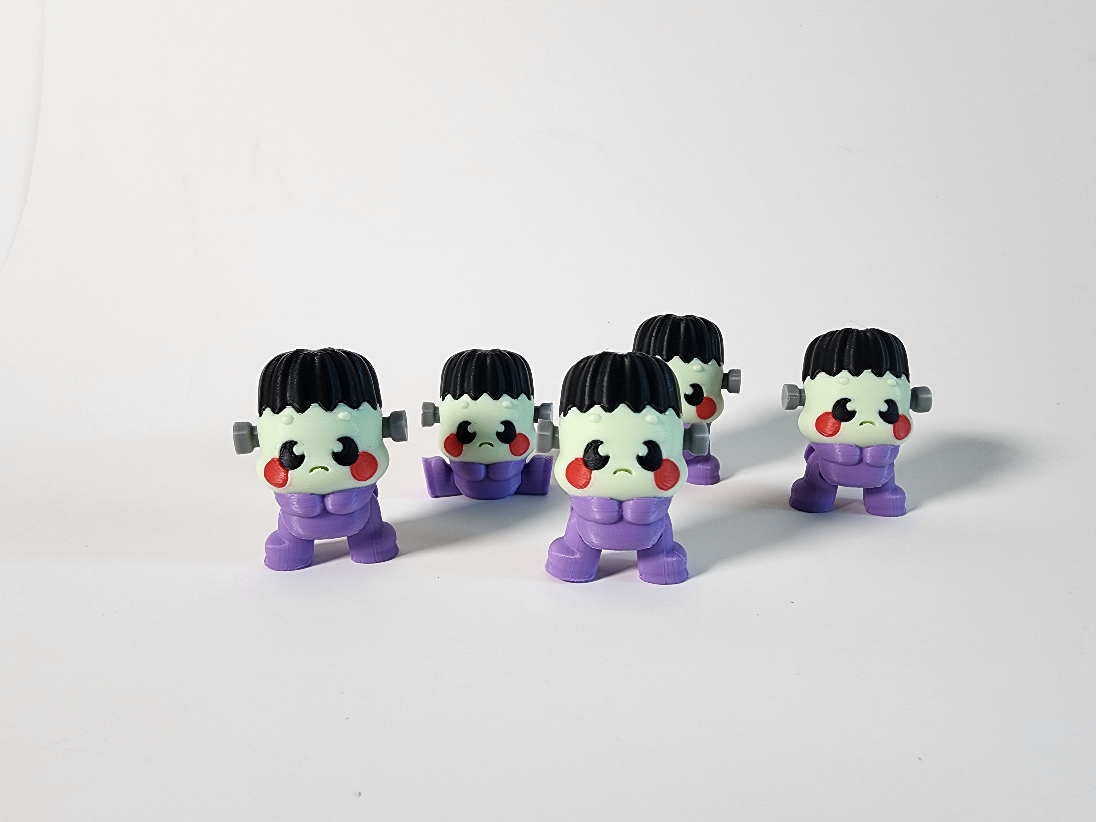 Kawaii Frankenstein Figurine – Handmade Spooky Halloween Decor