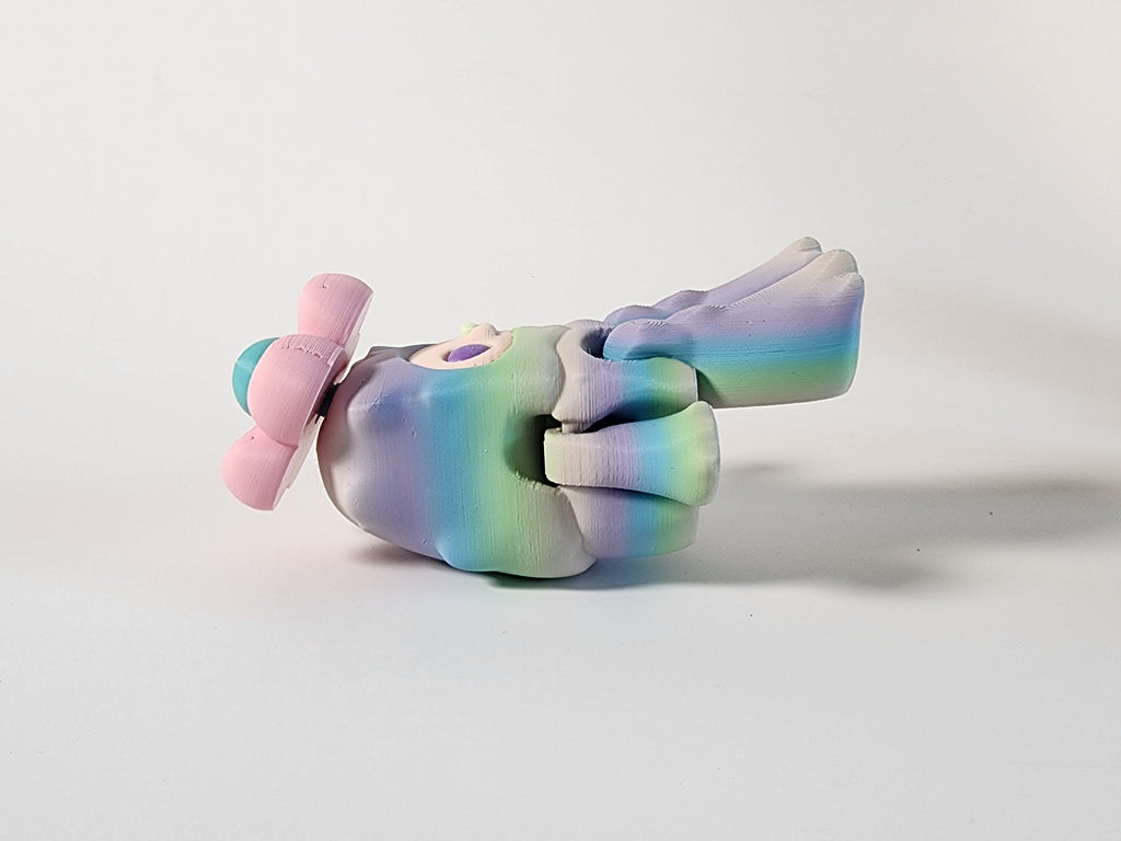Flower Woobu Fidget Toy: 3D Printed Kawaii Desk Companion