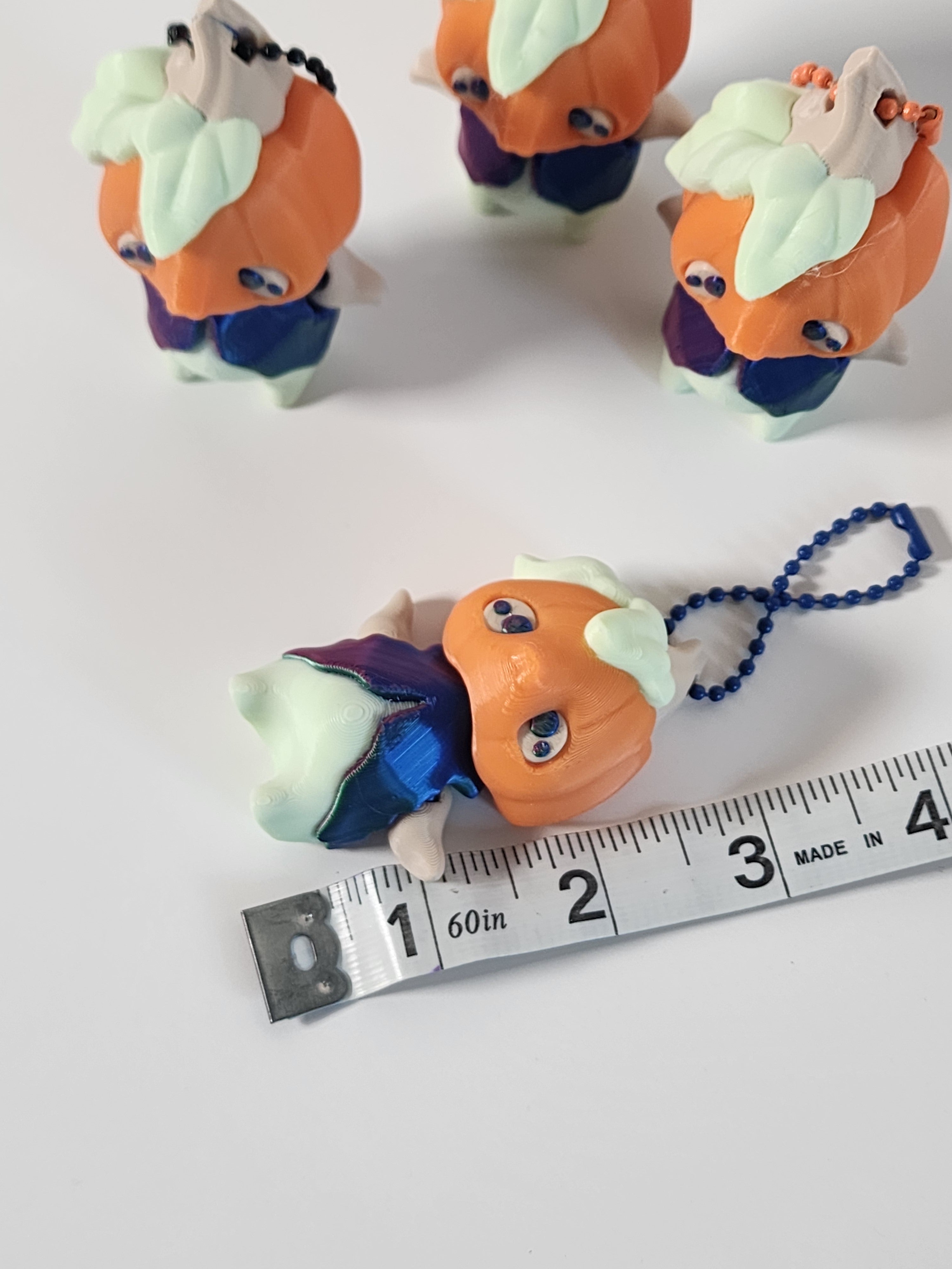 Pumpkin Pixie Fidget Keychain: Kawaii Halloween Sensory Toy