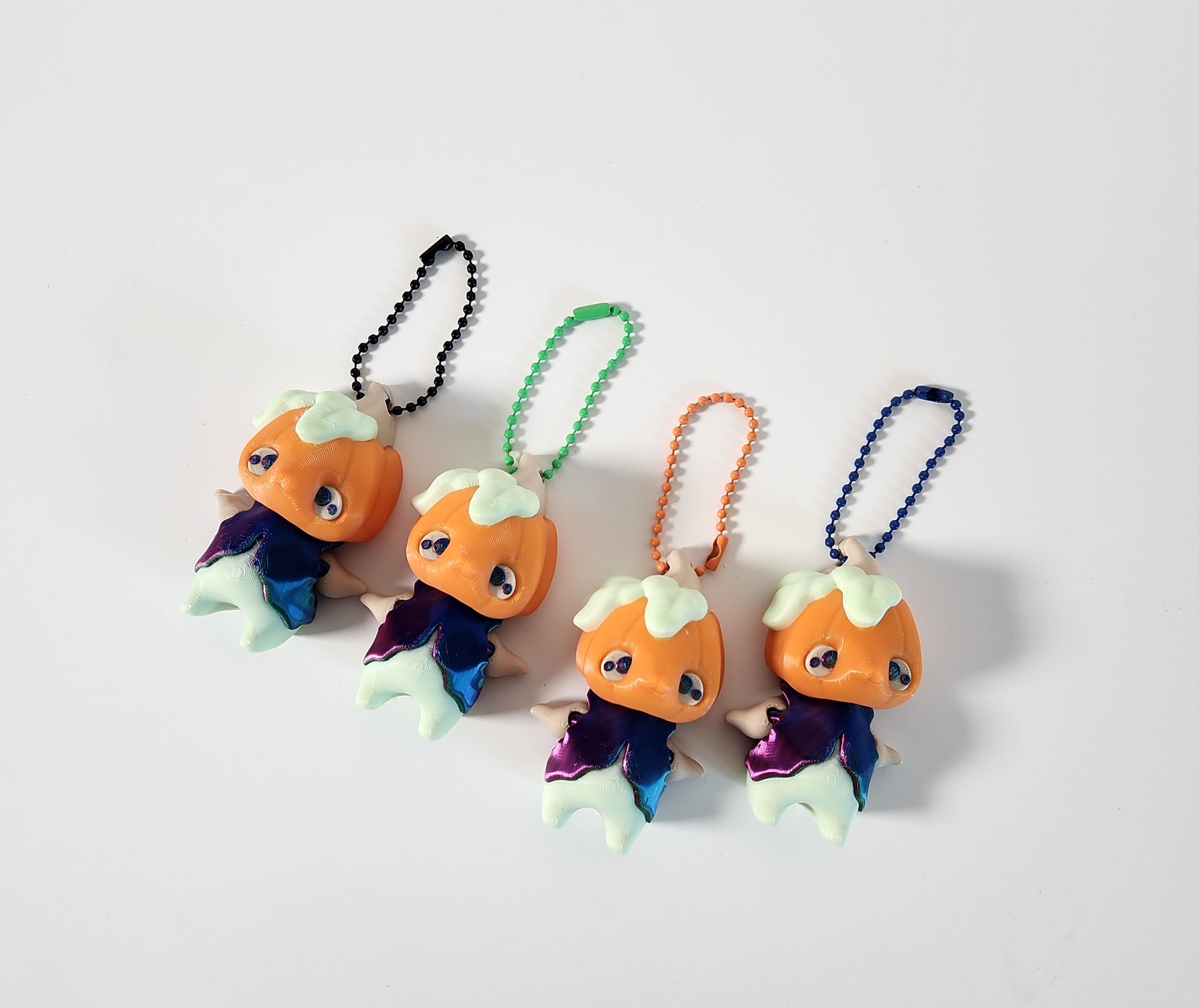 Pumpkin Pixie Fidget Keychain: Kawaii Halloween Sensory Toy