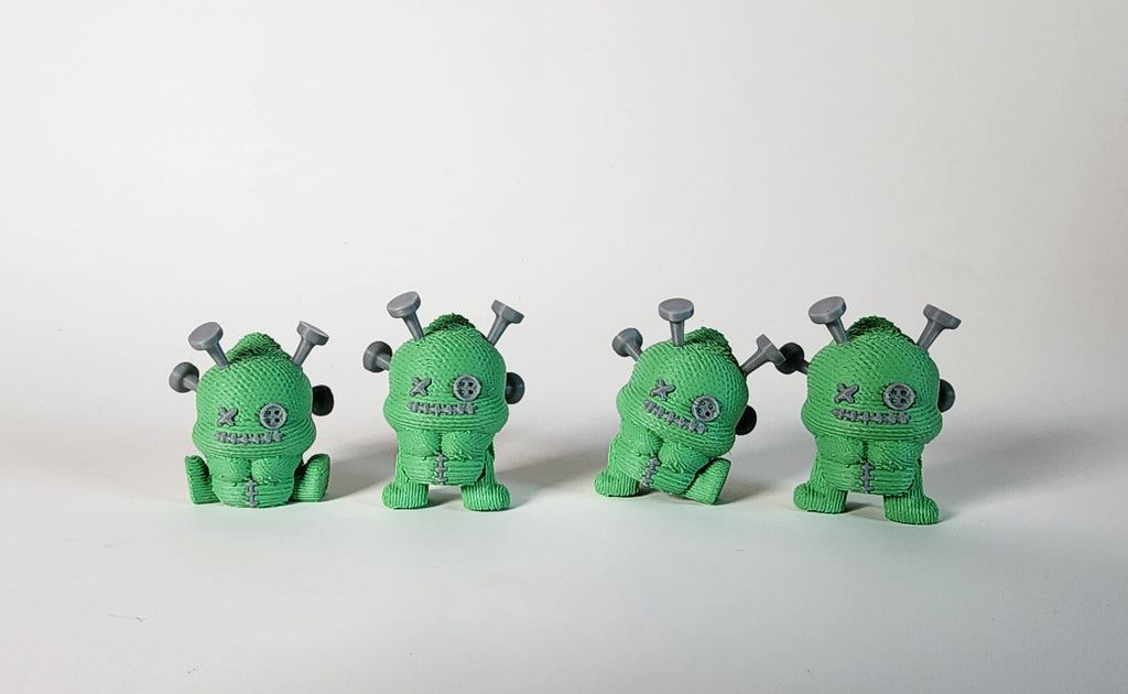 3D Printed Mini Voodoo Doll Fidget Toy: Gothic Halloween Decor