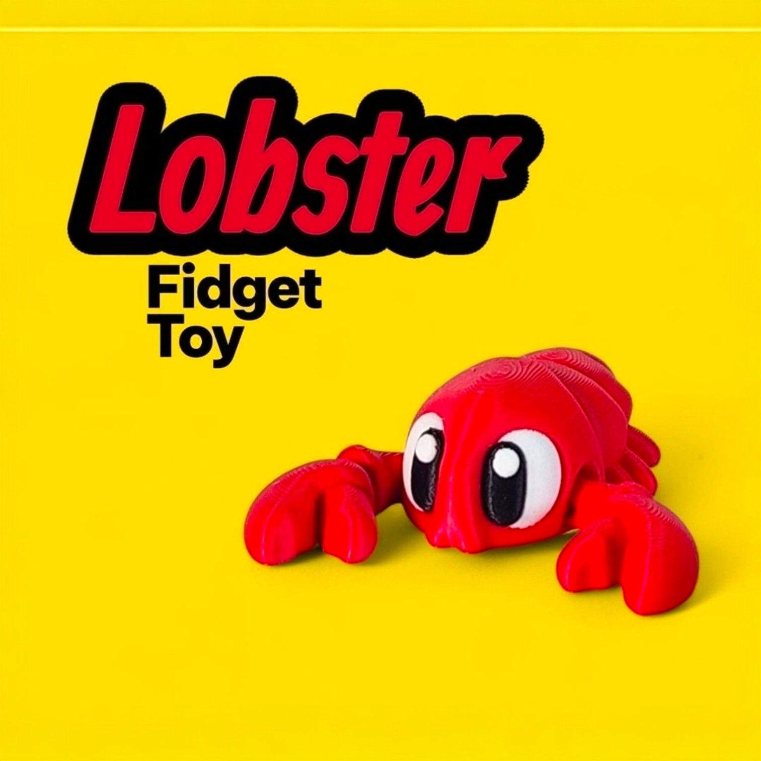 3D Printed Red Lobster Fidget Toy: Articulated Desk Pet