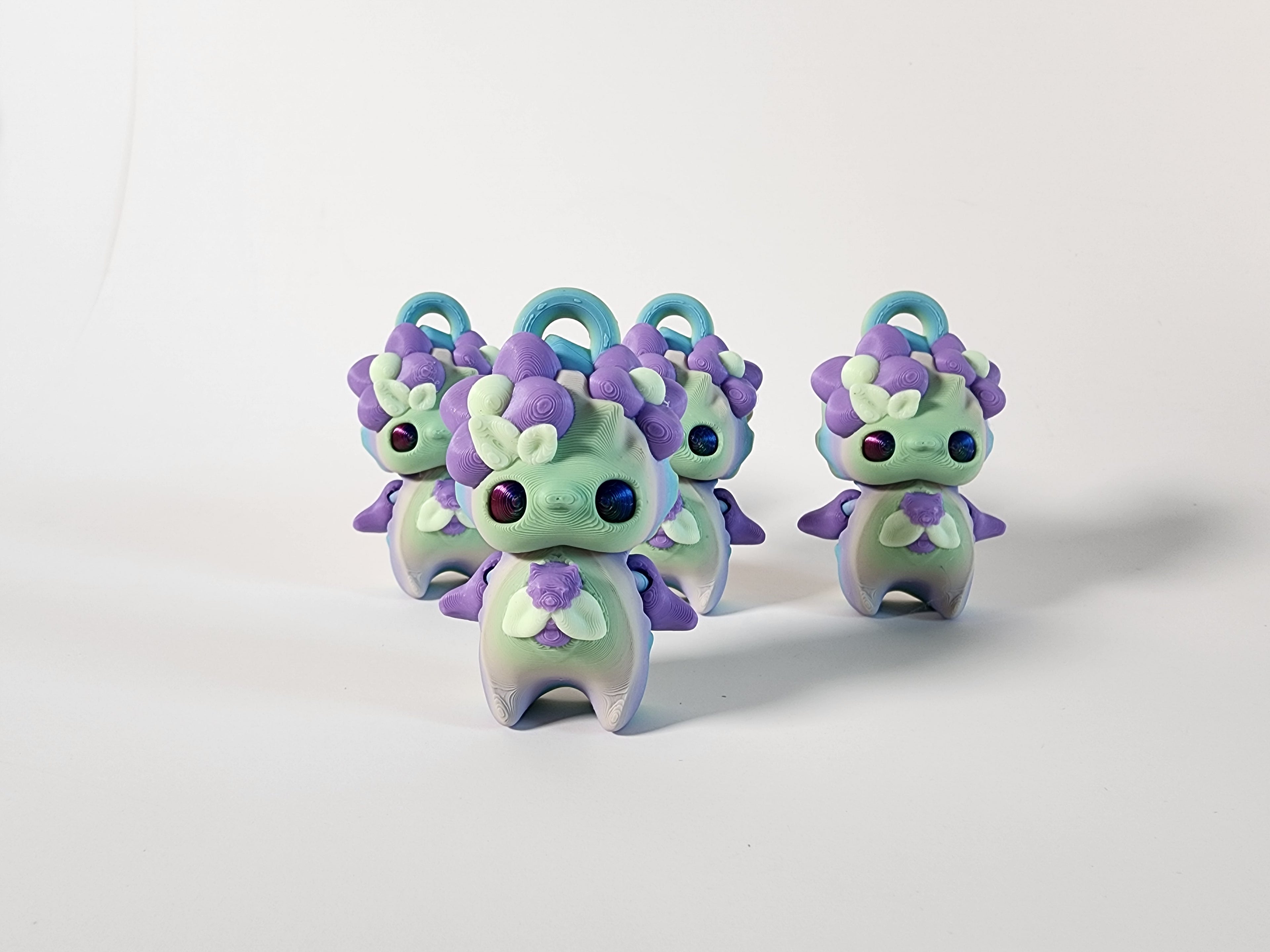 Kawaii Flower Pixie Keychain: 3D Printed Fidget Toy