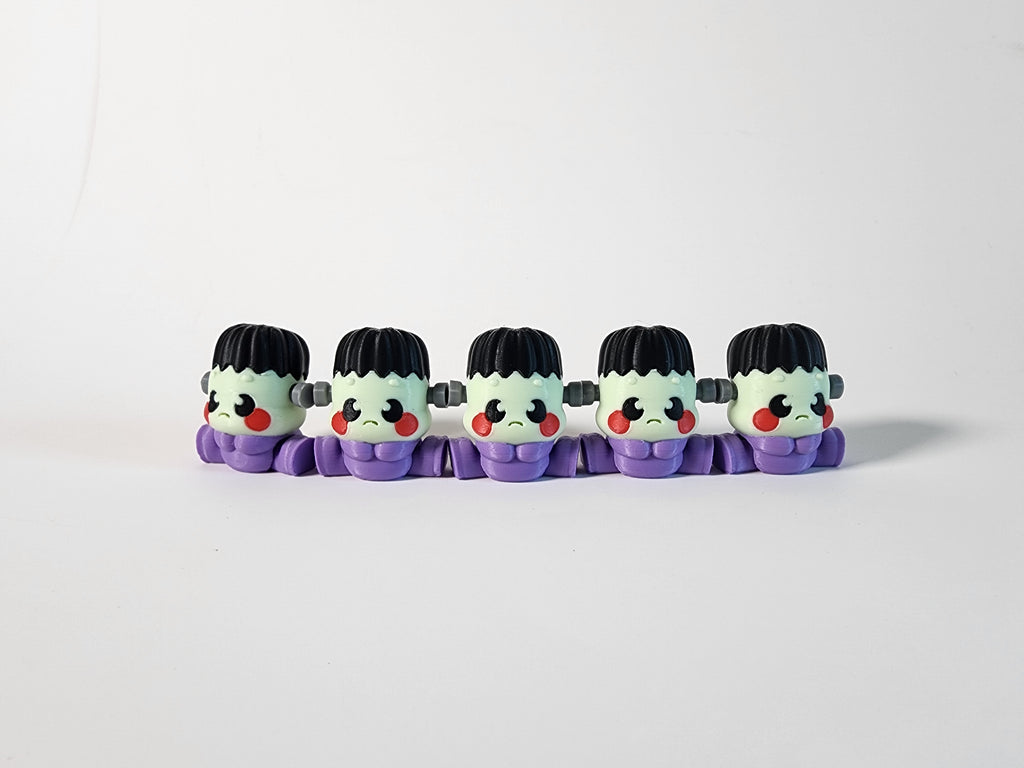 Kawaii Frankenstein Figurine – Handmade Spooky Halloween Decor
