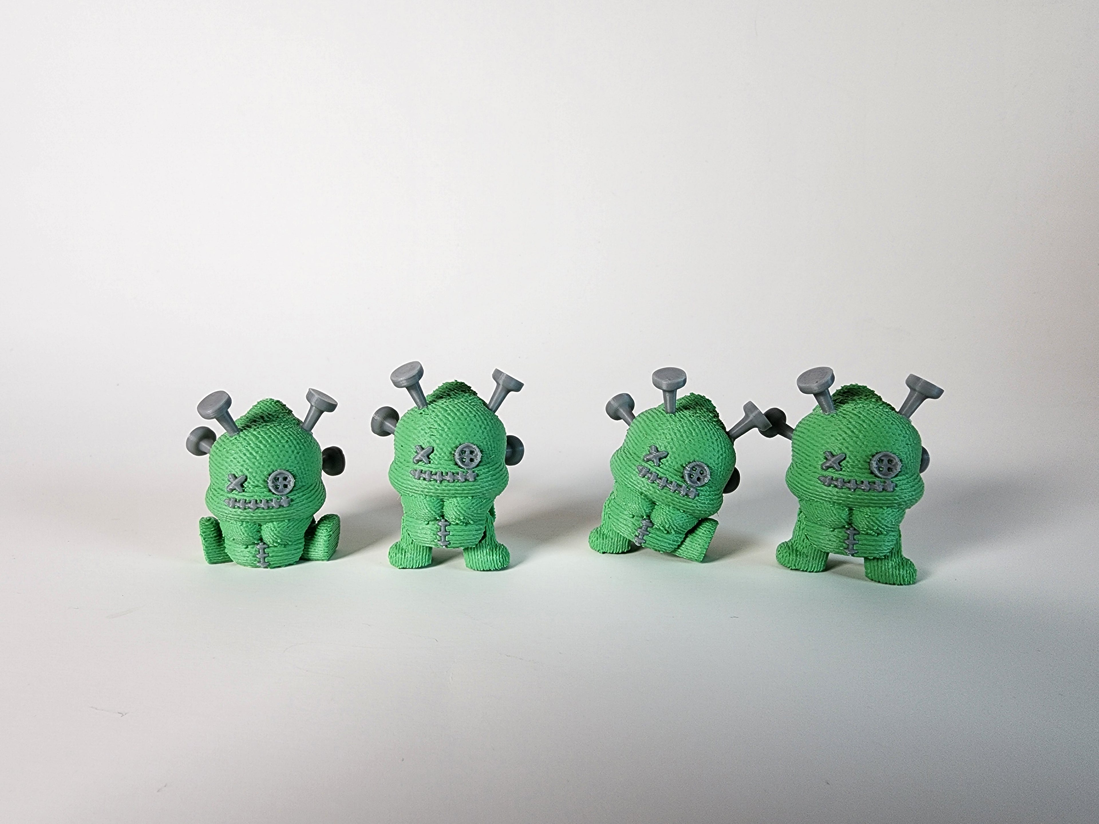3D Printed Mini Voodoo Doll Fidget Toy: Gothic Halloween Decor