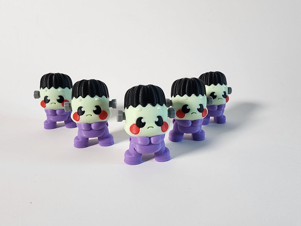 Kawaii Frankenstein Figurine – Handmade Spooky Halloween Decor