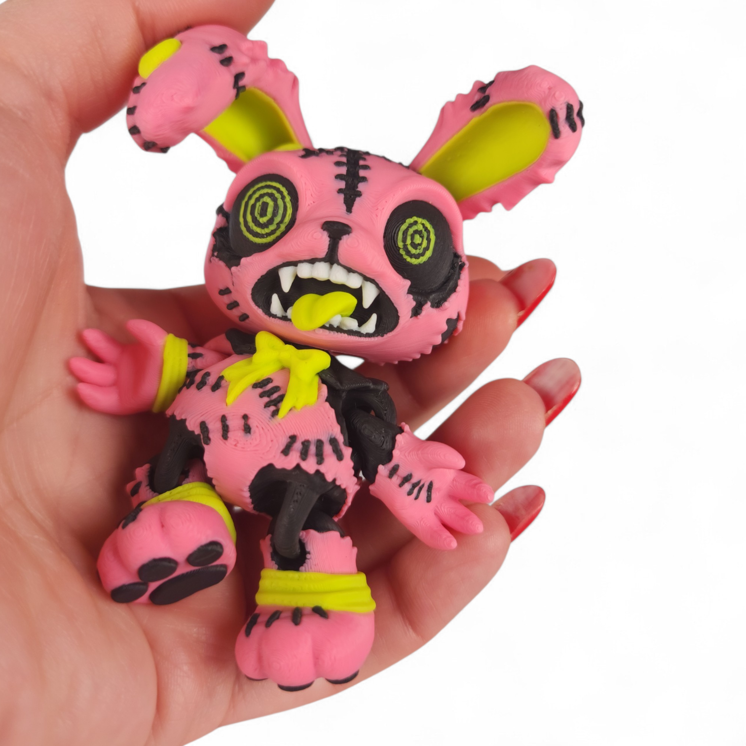 Zombunny Fidget Toy – Toxic Taffy - Articulated Bunny, Cute Creepy Desk Toy, Sensory Figure, Neurodivergent-Friendly, Halloween Collectible