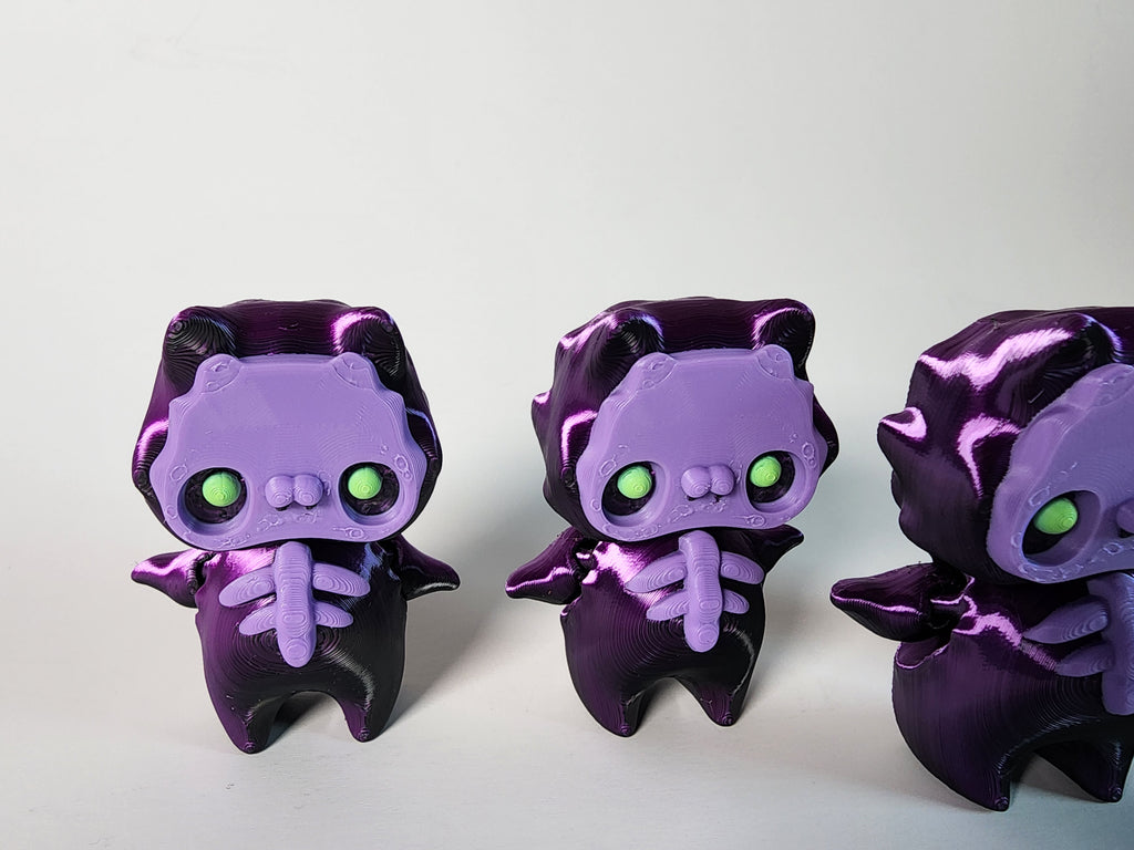 3D Printed Skeleton Pixie Fidget Toy: Gothic Halloween Decor