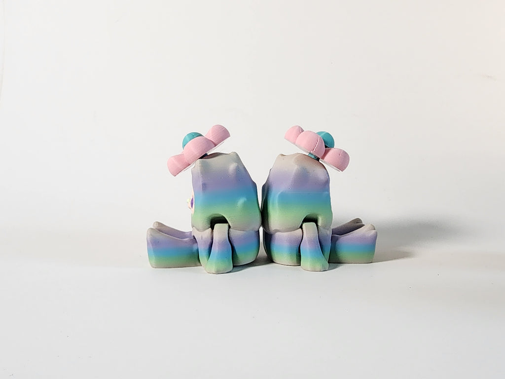 Flower Woobu Fidget Toy: 3D Printed Kawaii Desk Companion