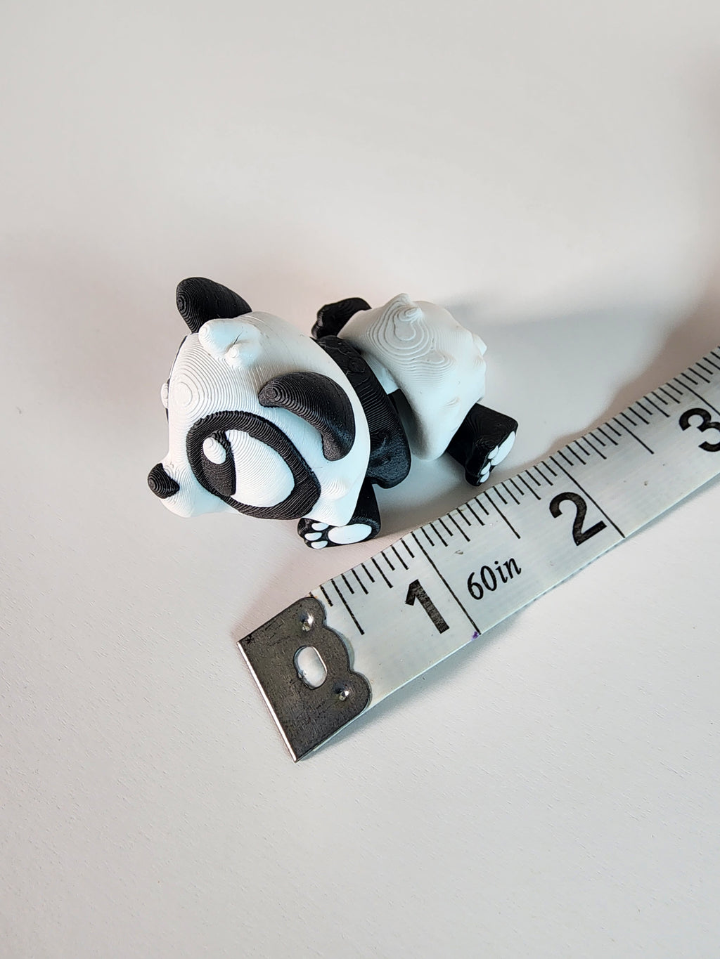 3D Printed Panda Figurine: Kawaii Desk Pet, Handmade PLA Model