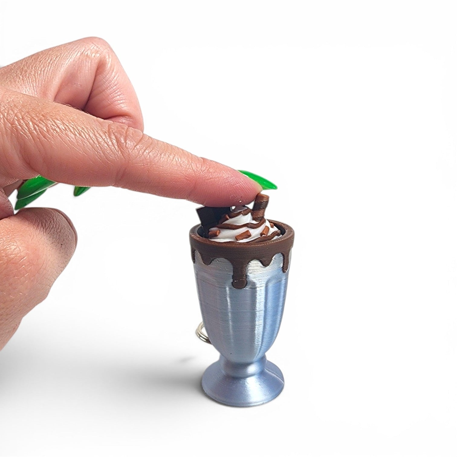 50's Diner Milkshake Clicker Keychain | Retro Fidget Toy | Cute Bag Charm | Sensory Keychain