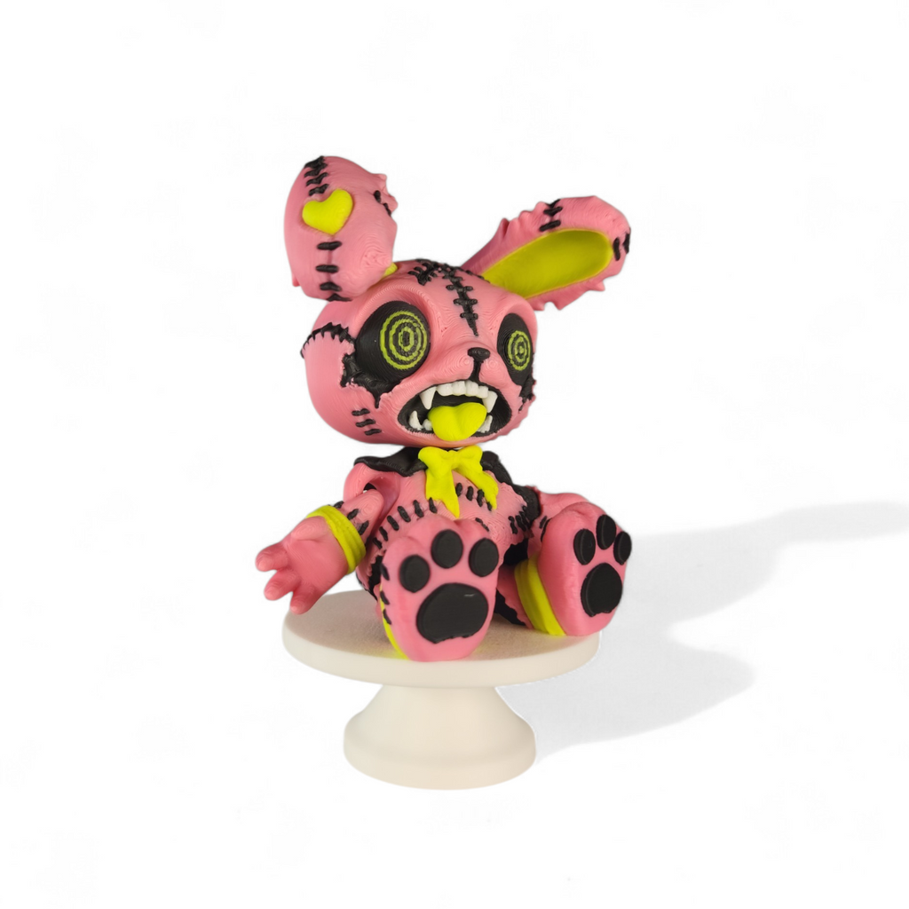 Zombunny Fidget Toy – Toxic Taffy - Articulated Bunny, Cute Creepy Desk Toy, Sensory Figure, Neurodivergent-Friendly, Halloween Collectible