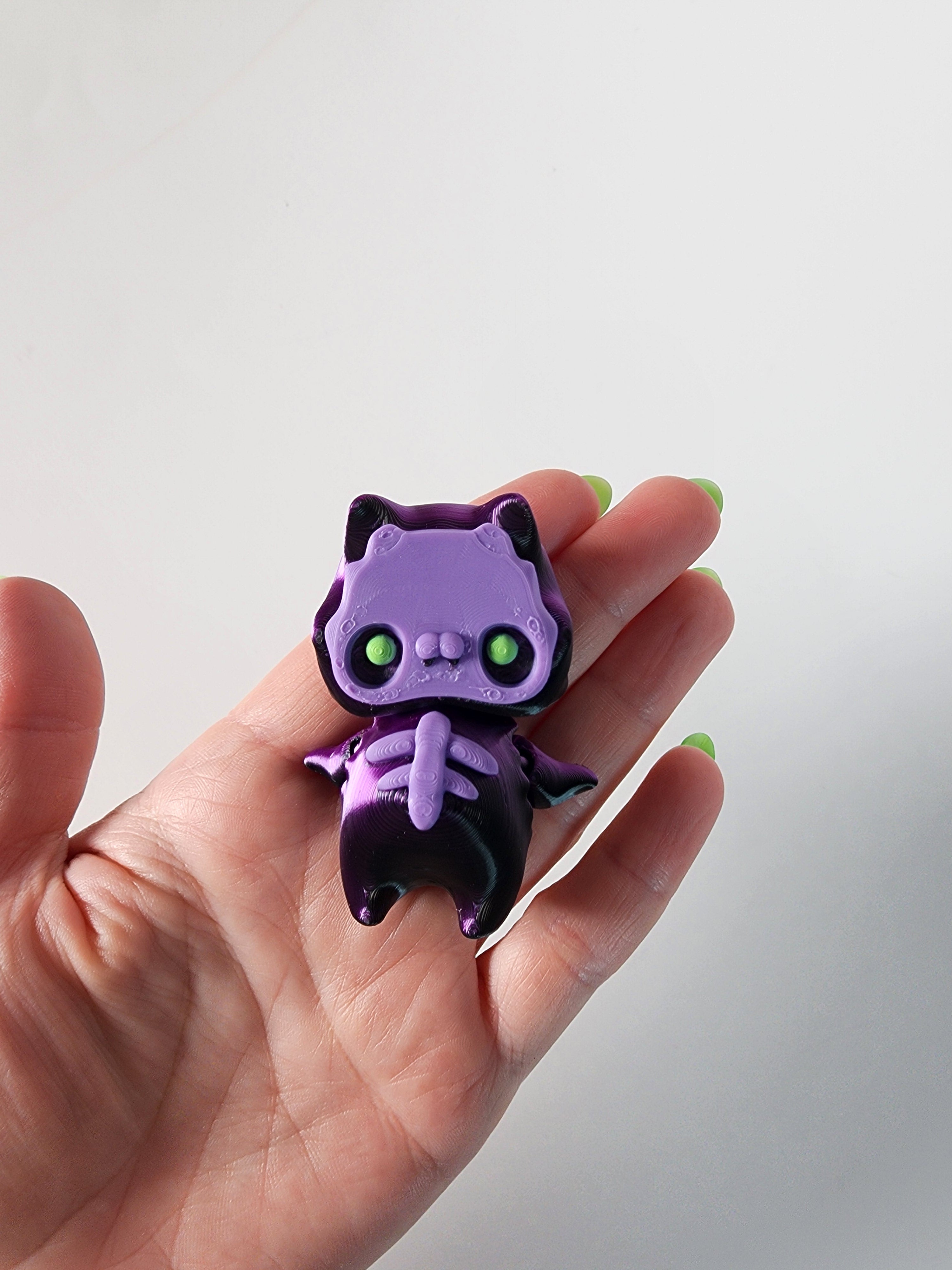 3D Printed Skeleton Pixie Fidget Toy: Gothic Halloween Decor