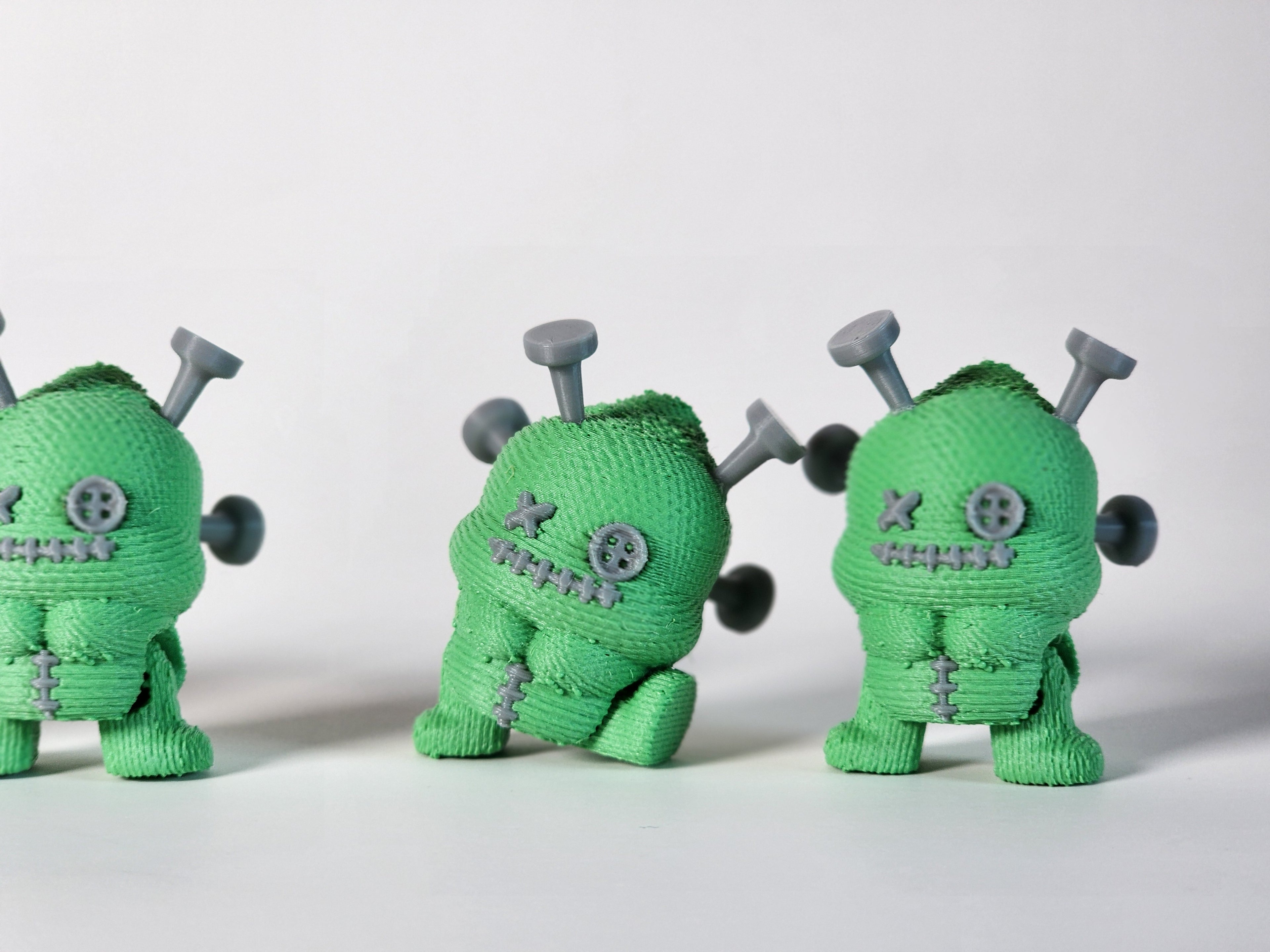 3D Printed Mini Voodoo Doll Fidget Toy: Gothic Halloween Decor
