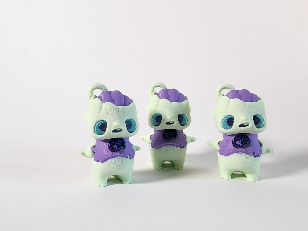 3D Printed Zombie Pixie Keychain – Kawaii Creepy Figurine