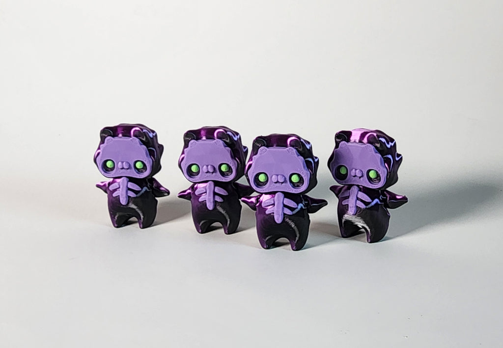 3D Printed Skeleton Pixie Fidget Toy: Gothic Halloween Decor
