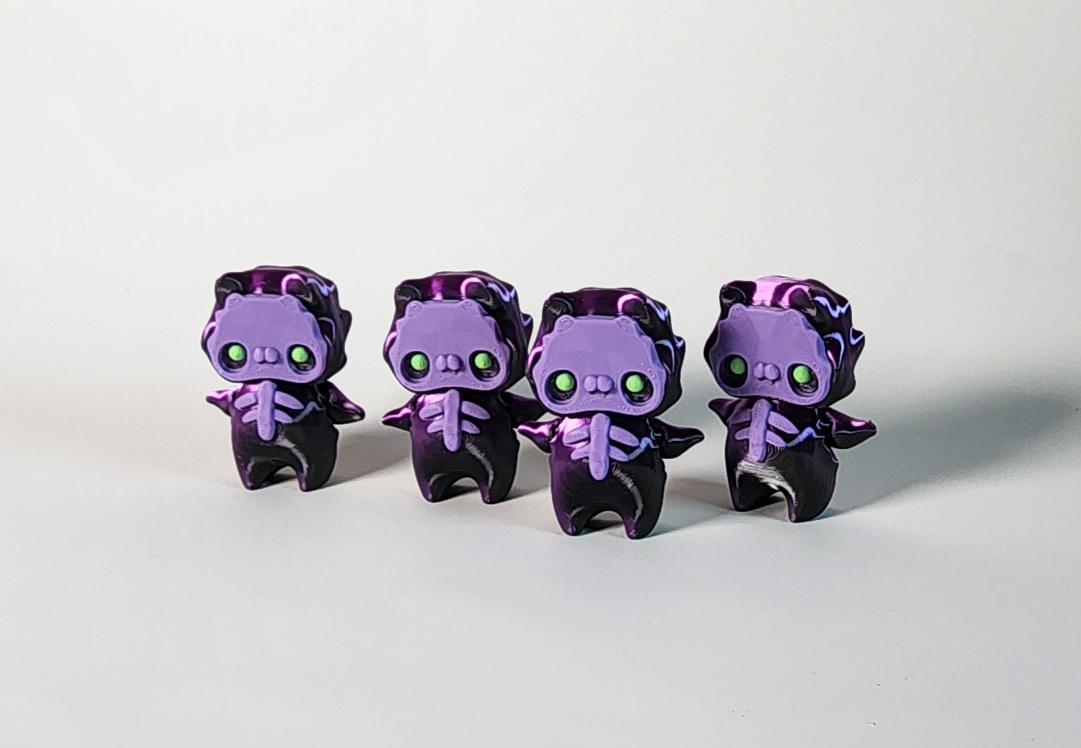 3D Printed Skeleton Pixie Fidget Toy: Gothic Halloween Decor