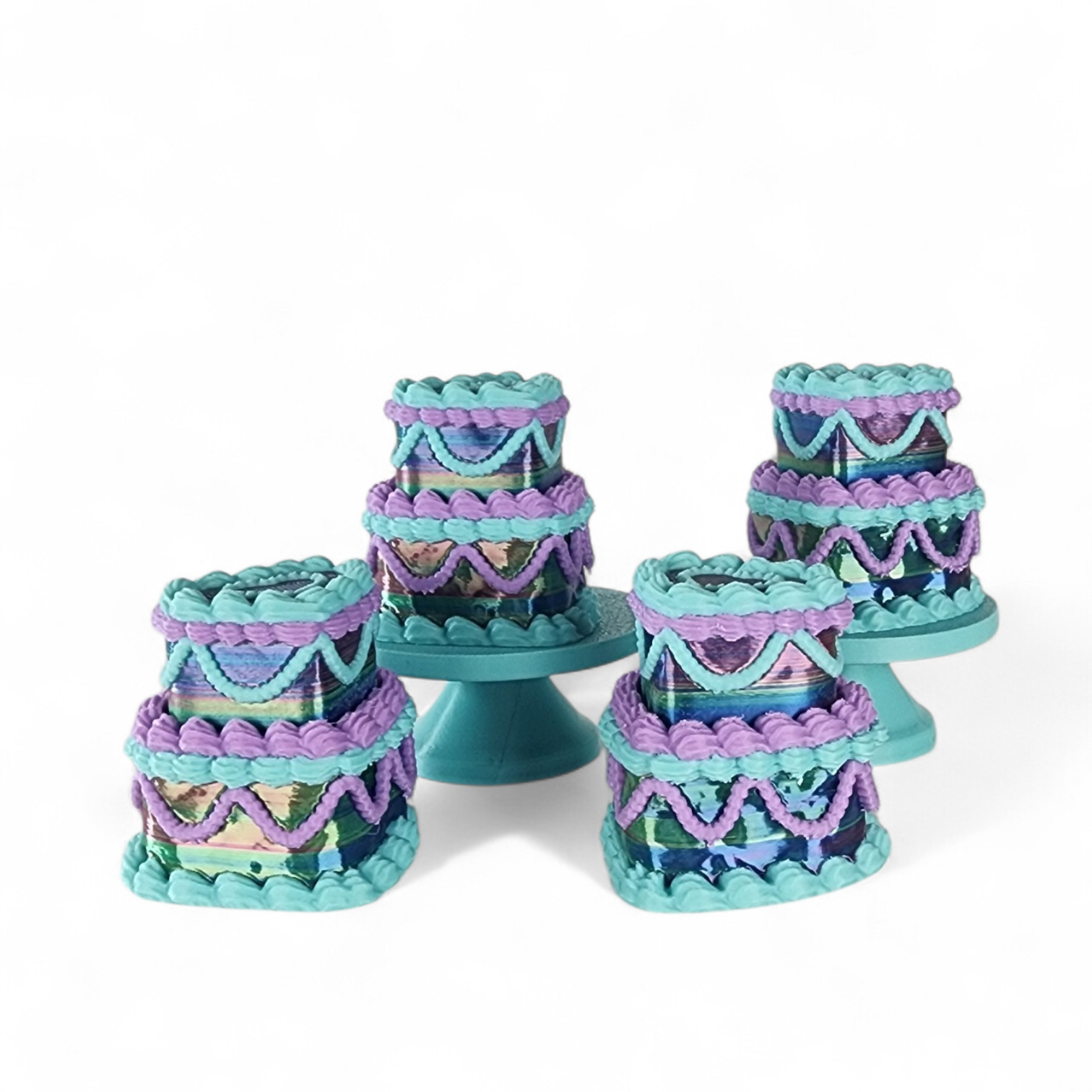 Mystic Cake Clicker Fidget Toy – Shimmer Mermaid Sensory Clicker, Anxiety Relief, Neurodivergent-Friendly Desk Toy