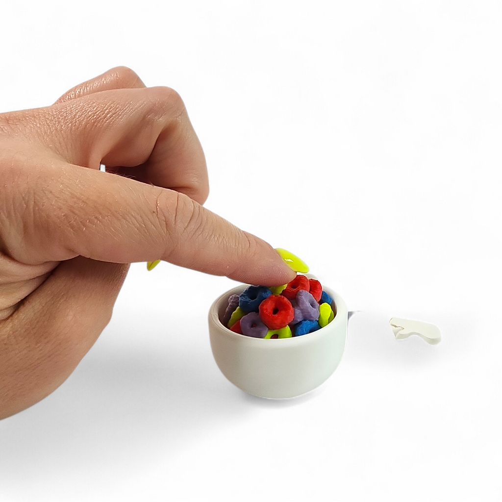 Froot Loop Cereal Clicker Keychain | Cute Cereal Fidget Toy, Sensory Clicker, Kawaii Bag Charm, ASMR Desk Toy