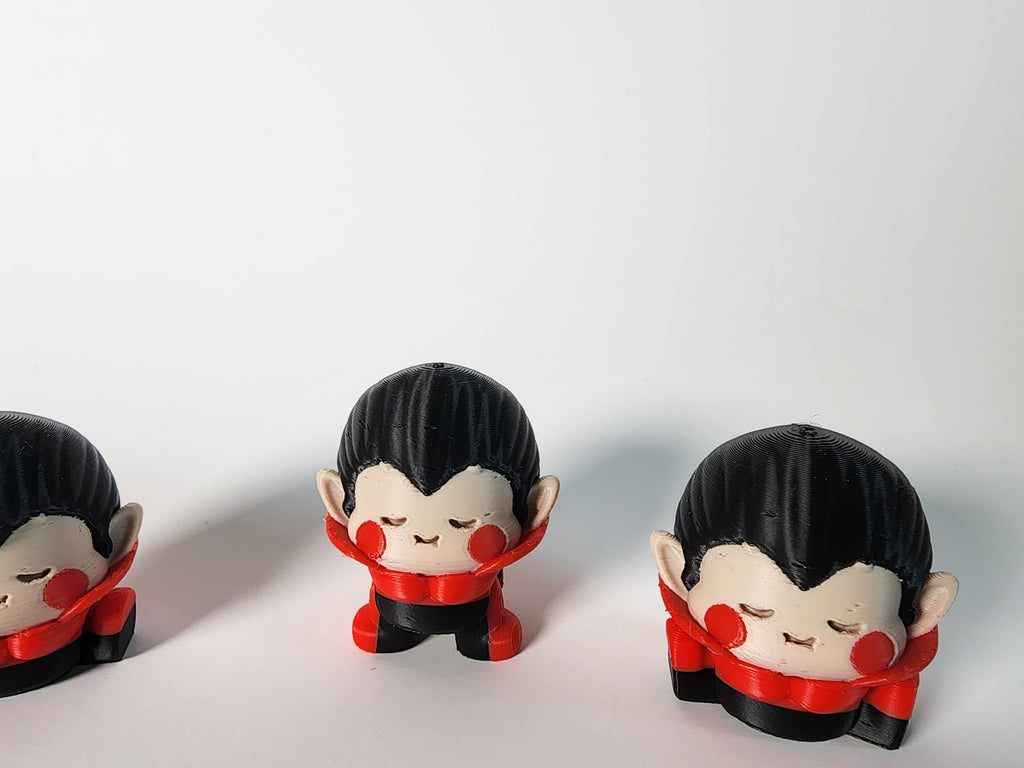 3D Printed Mini Dracula Fidget Toy - Gothic Halloween Desk Decor