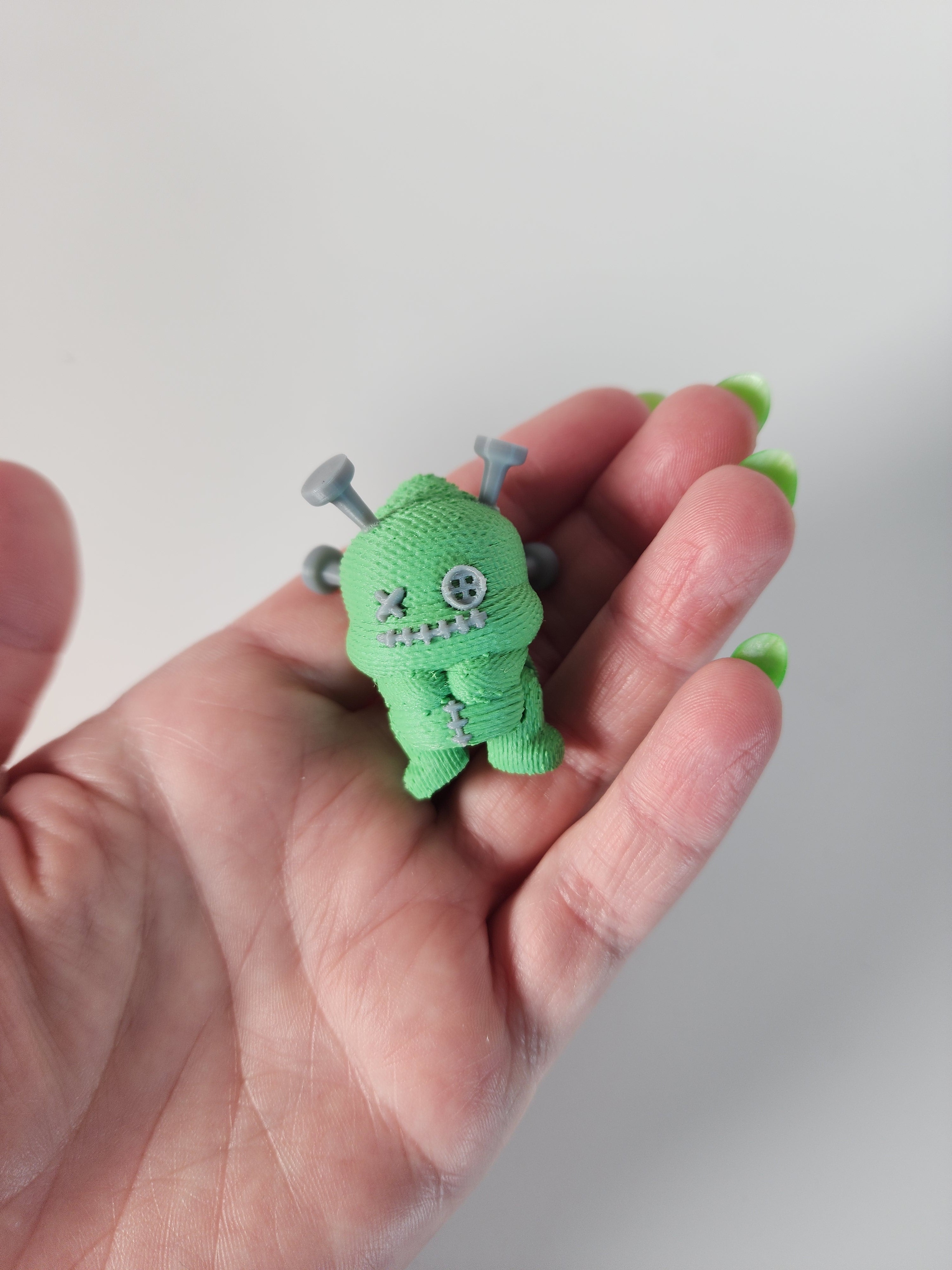 3D Printed Mini Voodoo Doll Fidget Toy: Gothic Halloween Decor