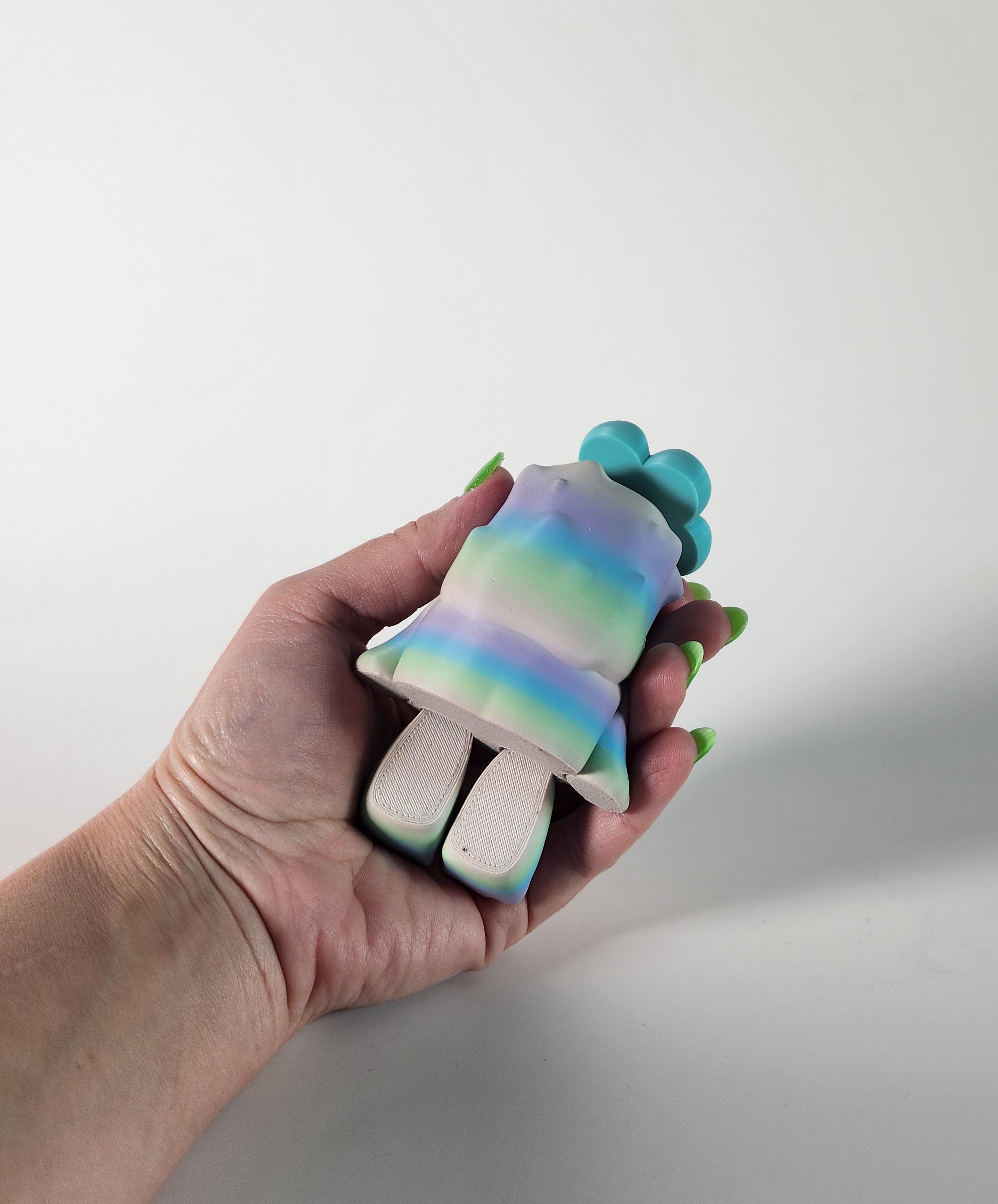 Flower Woobu Fidget Toy: 3D Printed Pastel Desk Companion