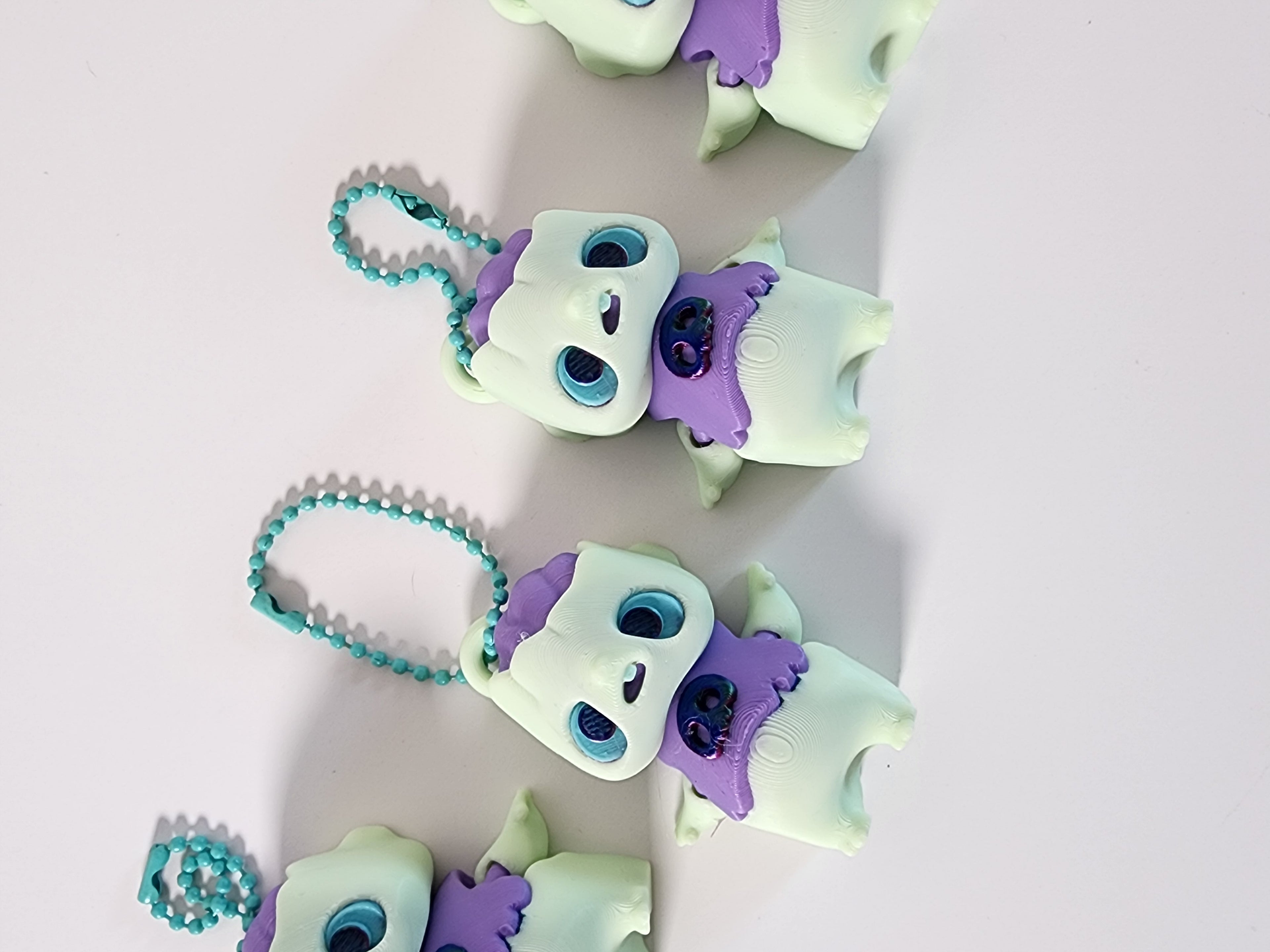 3D Printed Zombie Pixie Keychain – Kawaii Creepy Figurine