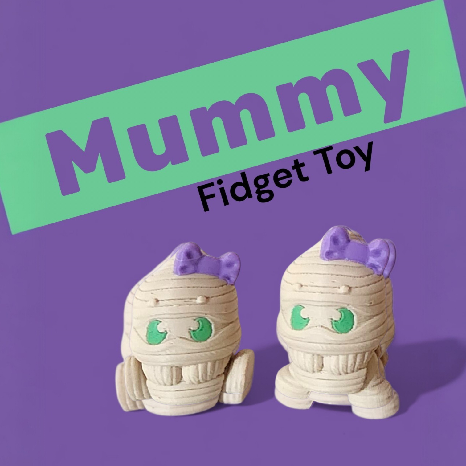 3D Printed Mummy Fidget Toy: Spooky Halloween Desk Decor