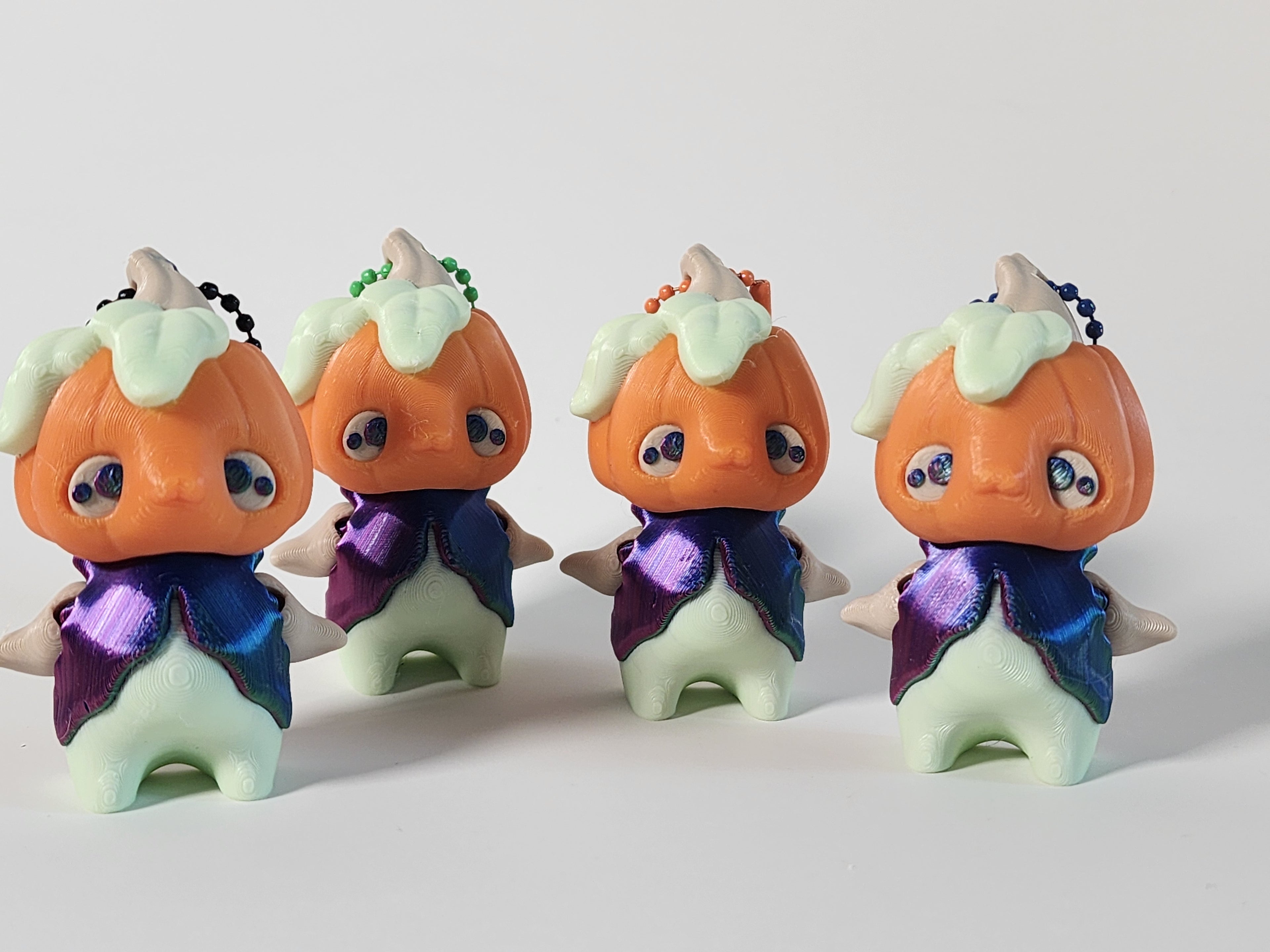Pumpkin Pixie Fidget Keychain: Kawaii Halloween Sensory Toy