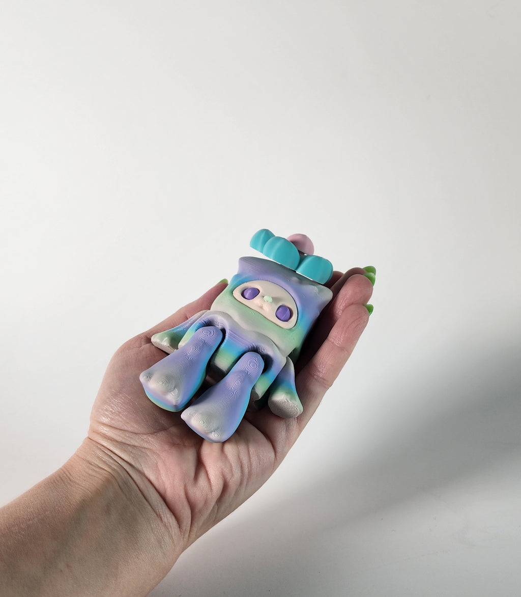 Flower Woobu Fidget Toy: 3D Printed Pastel Desk Companion