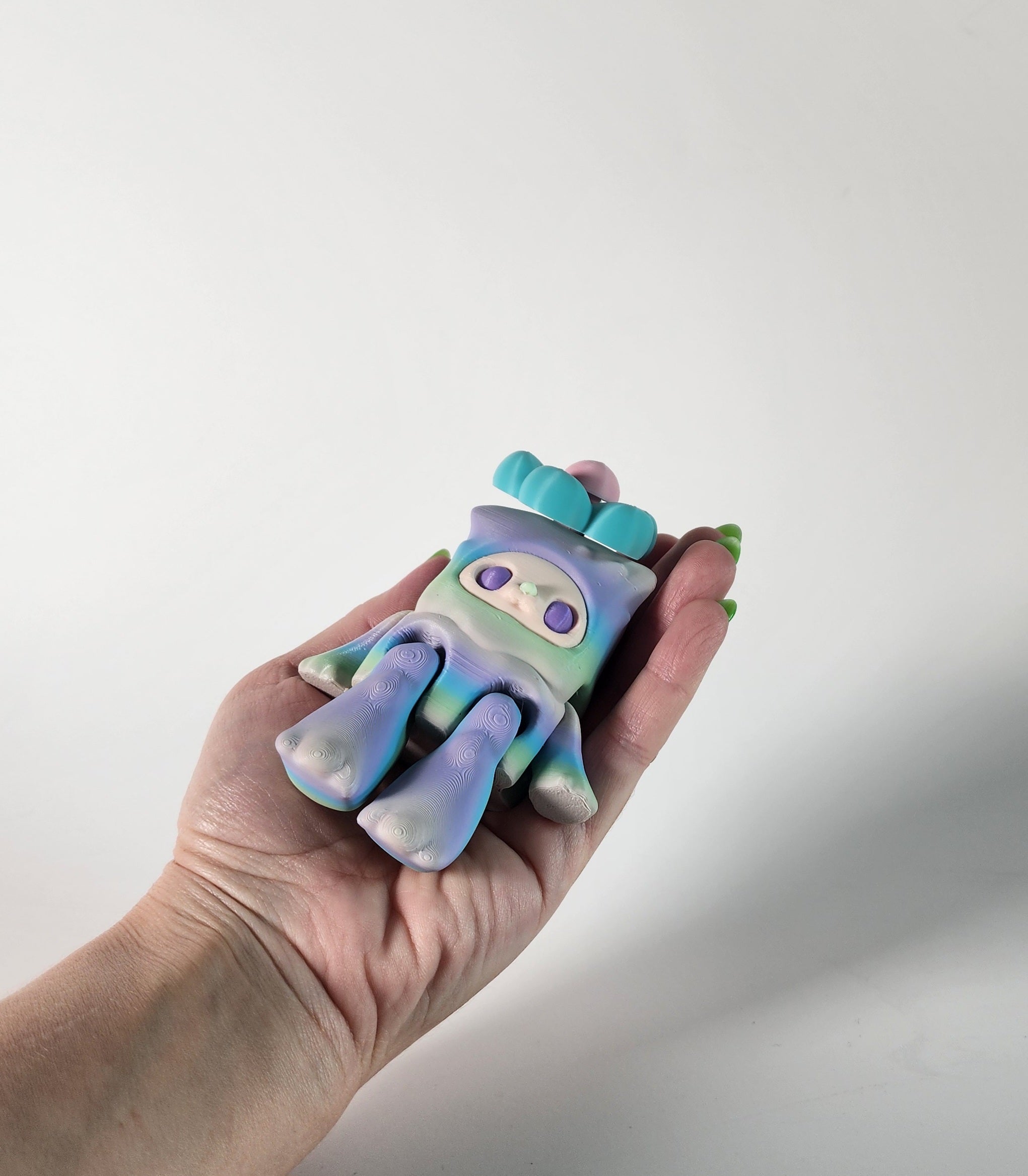 Flower Woobu Fidget Toy: 3D Printed Pastel Desk Companion